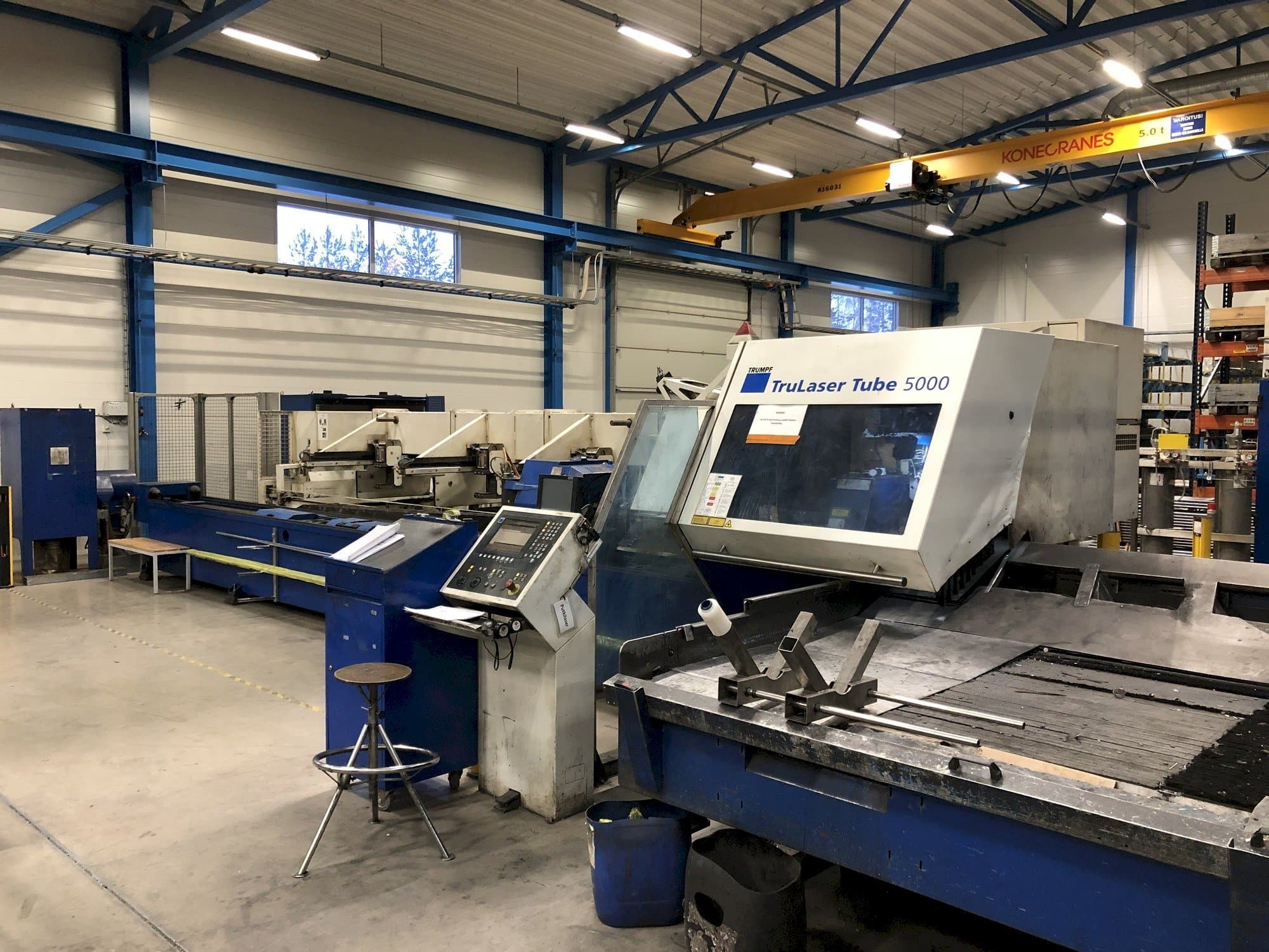 Vooraanzicht van Trumpf TruLaser Tube 5000 machine