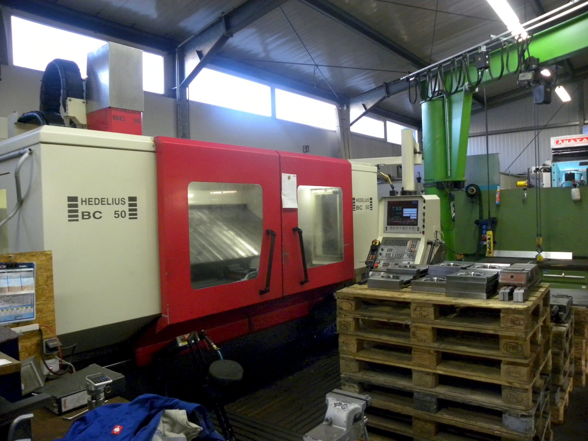 Vooraanzicht van HEDELIUS BC-50 machine