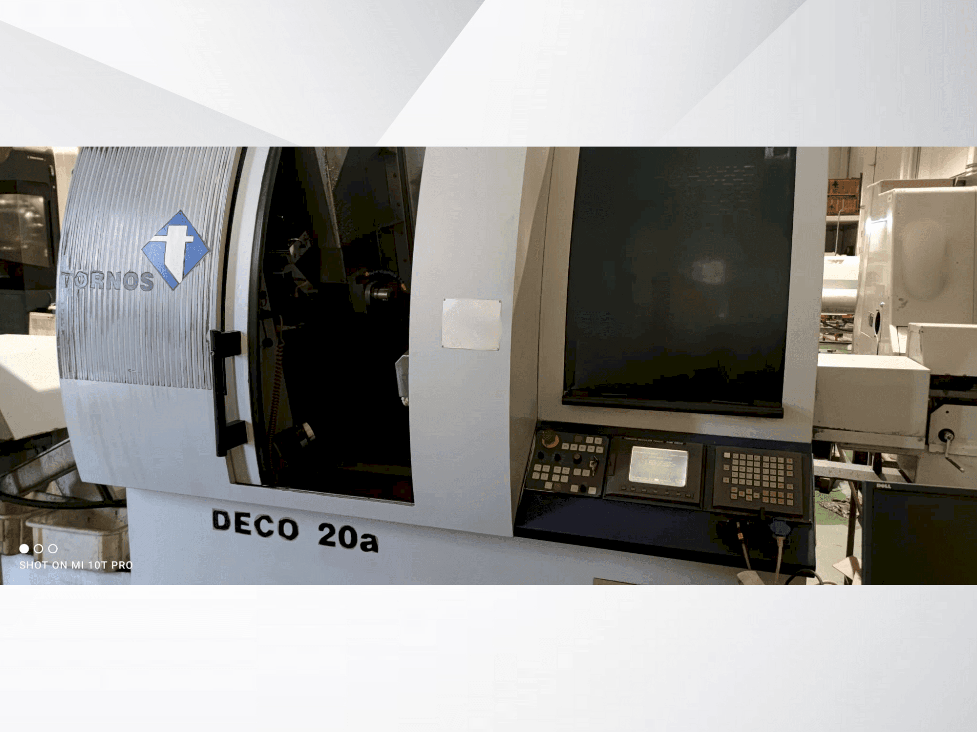 Vooraanzicht van Tornos-Bechler Deco 20a machine