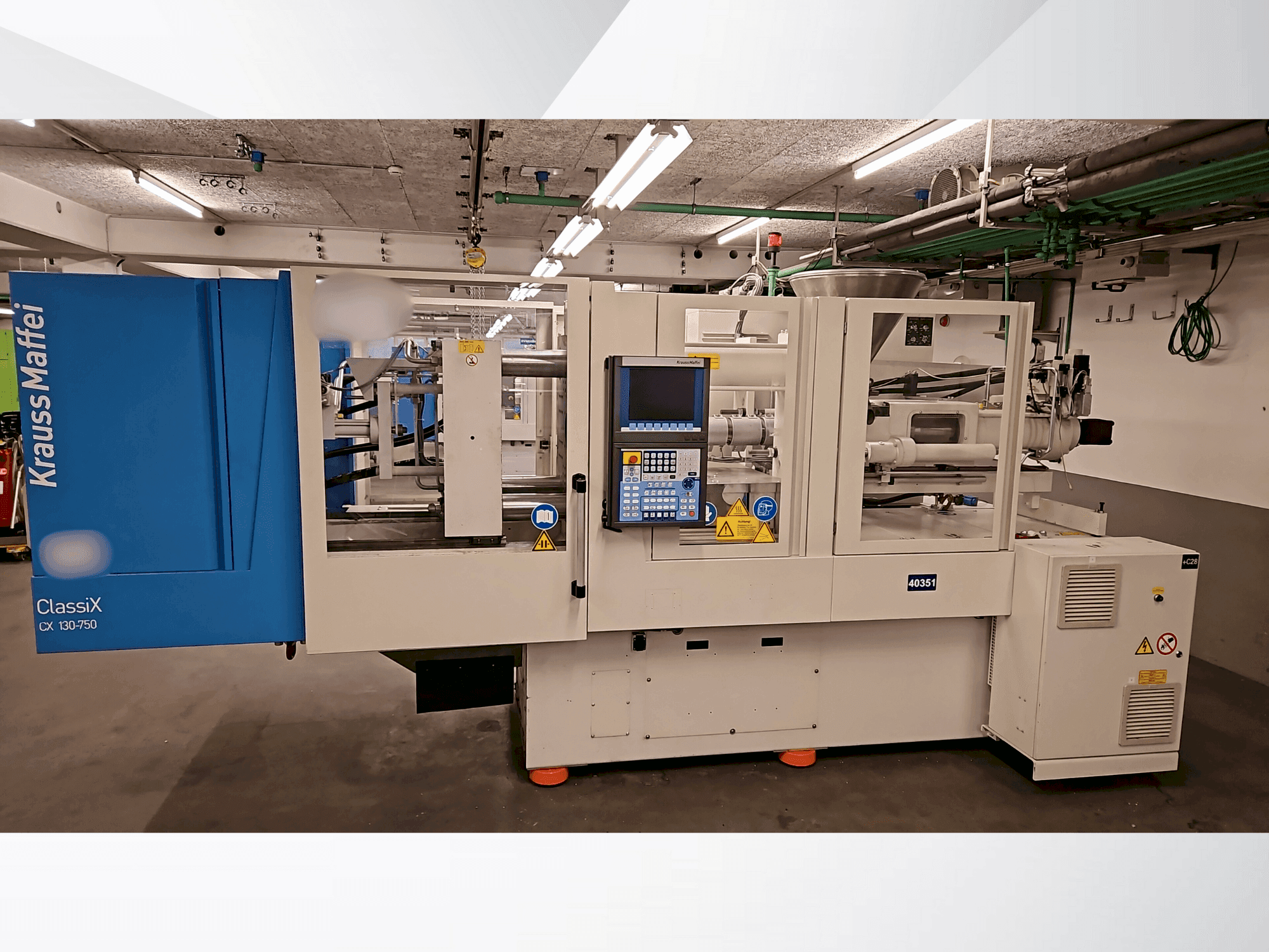 Vooraanzicht van Krauss Maffei 130-750 CX machine