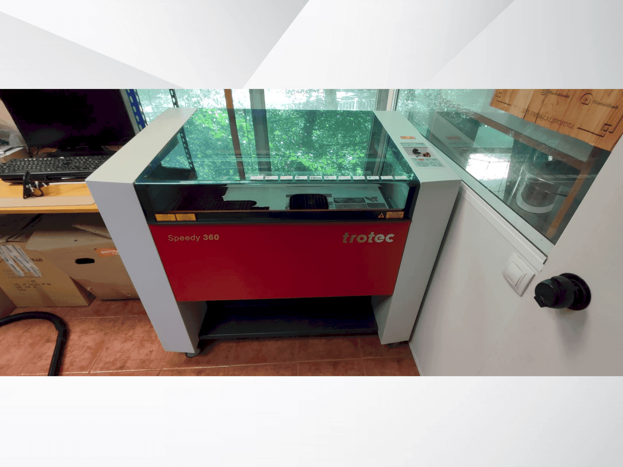 Vooraanzicht van Trotec Speedy 360 machine