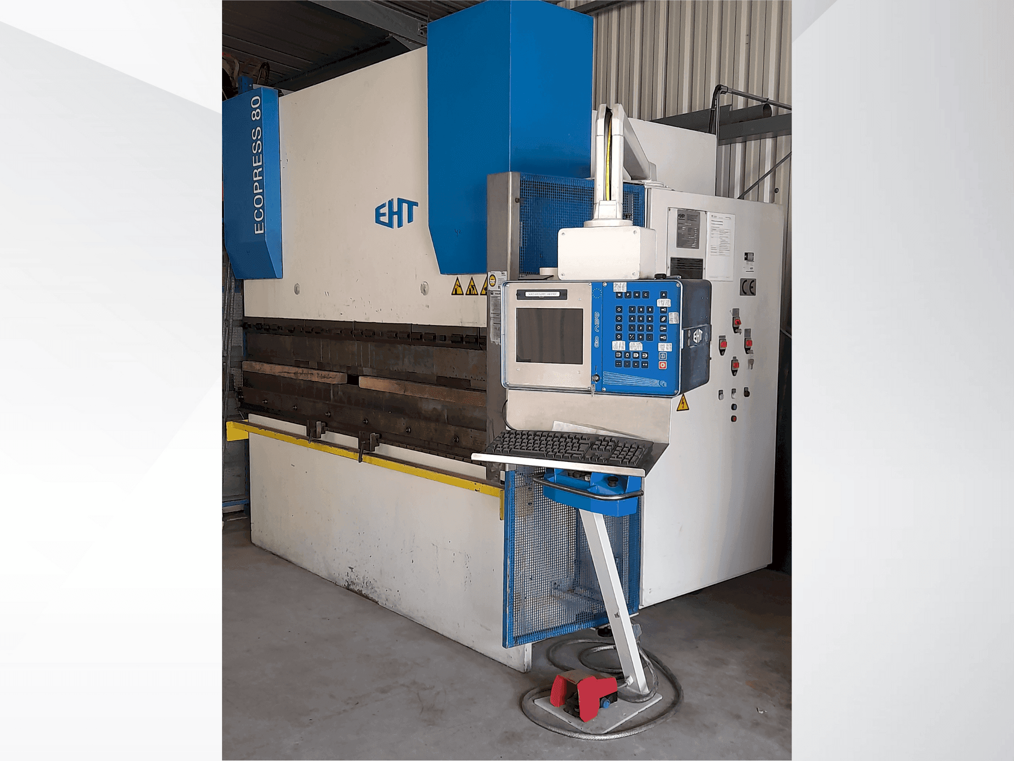 Vooraanzicht van EHT Ecopress 80 machine