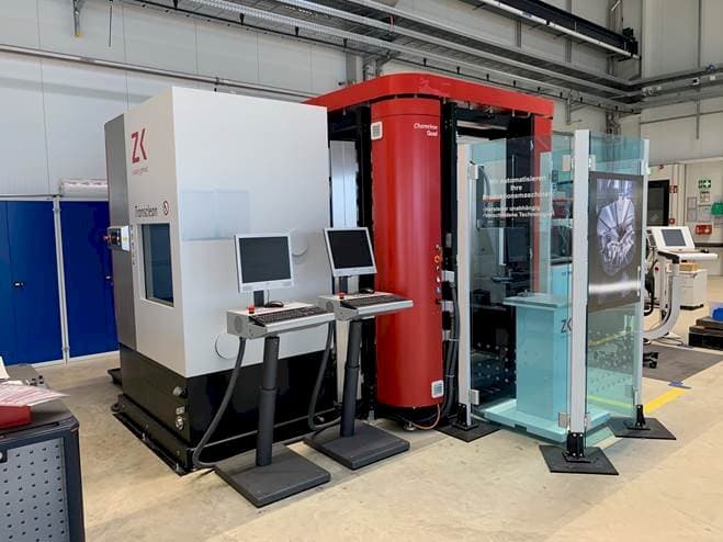 Vooraanzicht van Zimmer+Kreim Chameleon Quad + Transclean machine