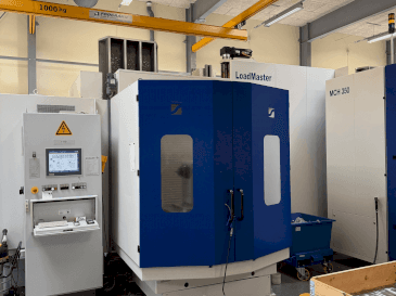 Vooraanzicht van HELLER MCH 300 + MCH 300 C + 22 pallet system machine
