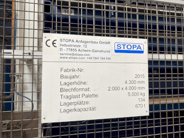 Vooraanzicht van TRUMPF STOPA LiftMasterCompact machine