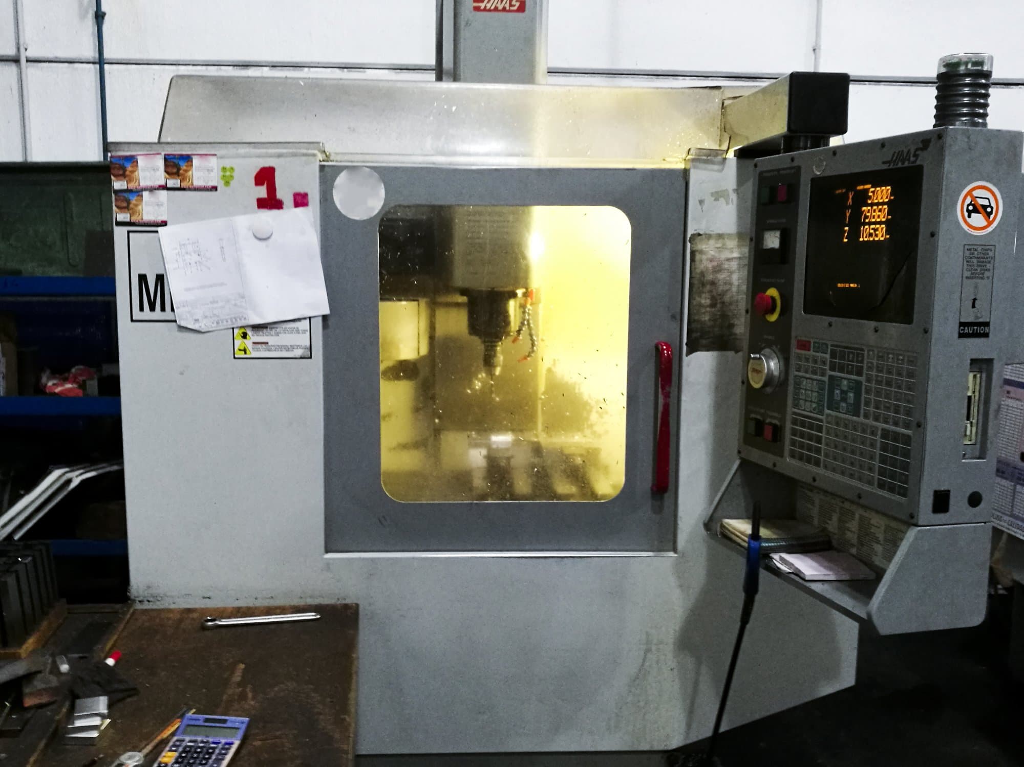 Werkruimte van HAAS Mini-Mill HE machine