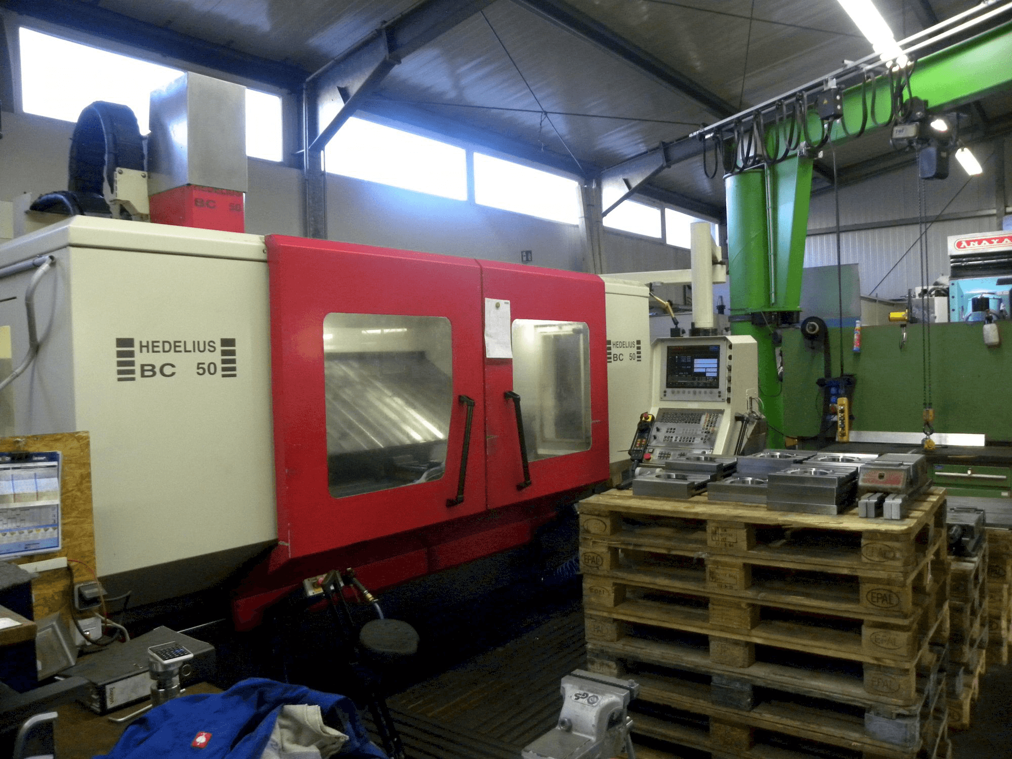 Vooraanzicht van HEDELIUS BC-50 machine