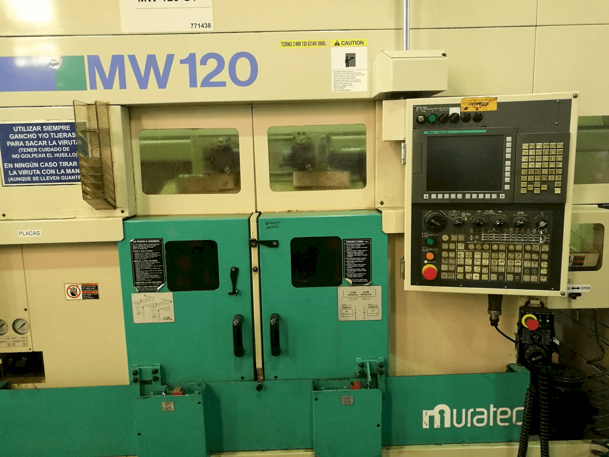 Vooraanzicht van Muratec MW120 machine