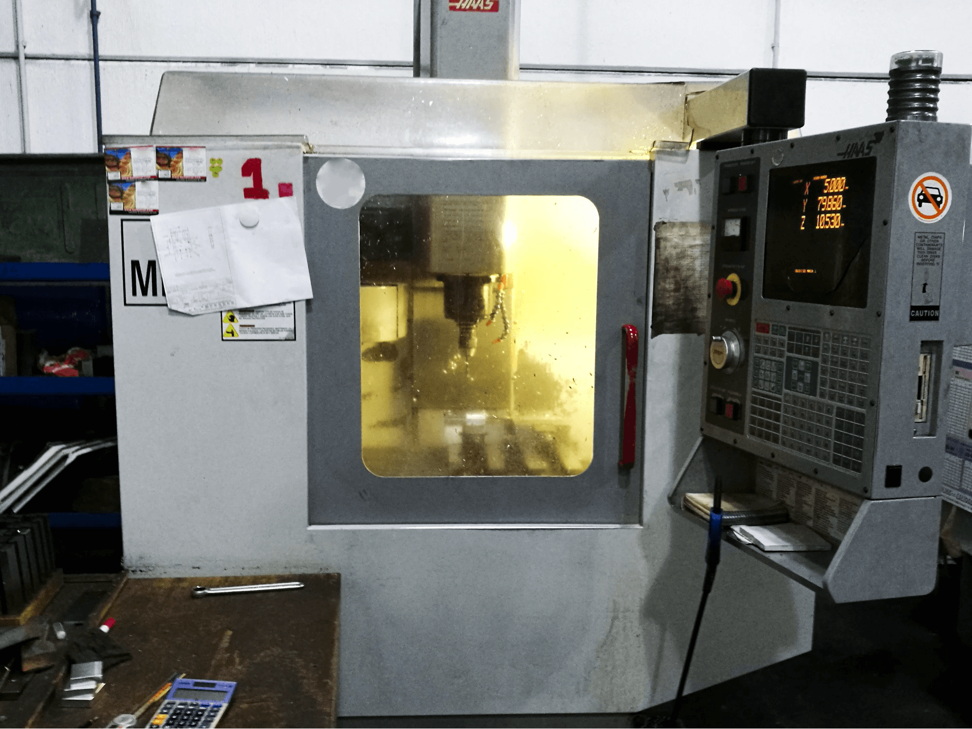 Werkruimte van HAAS Mini-Mill HE machine