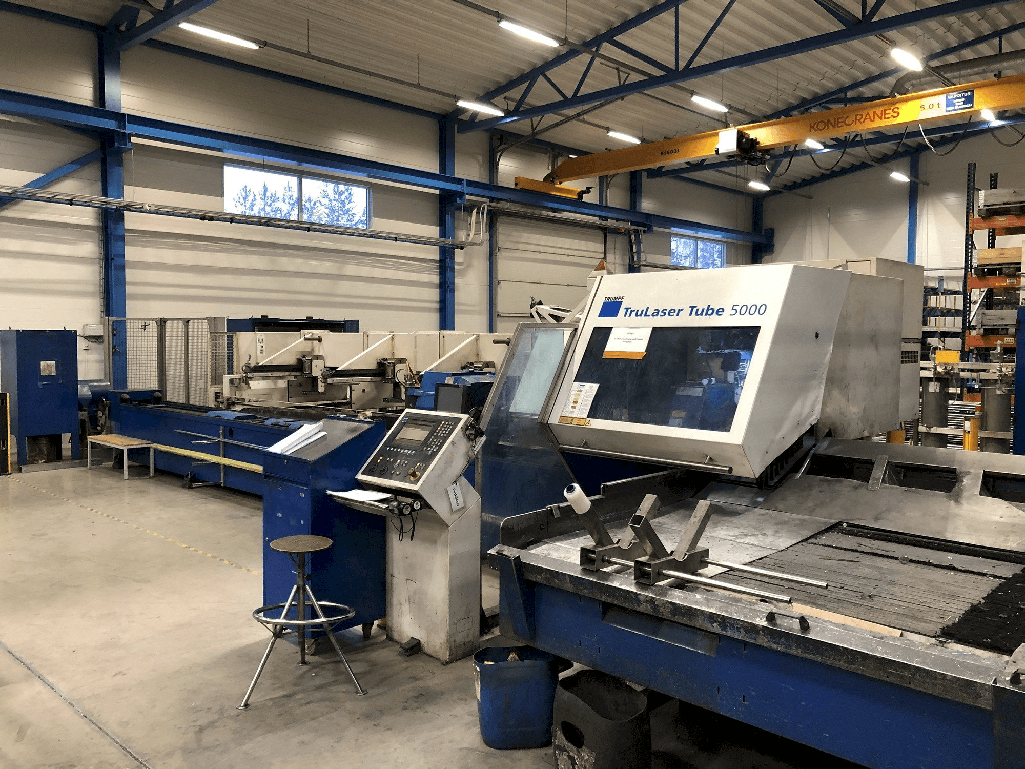 Vooraanzicht van Trumpf TruLaser Tube 5000 machine
