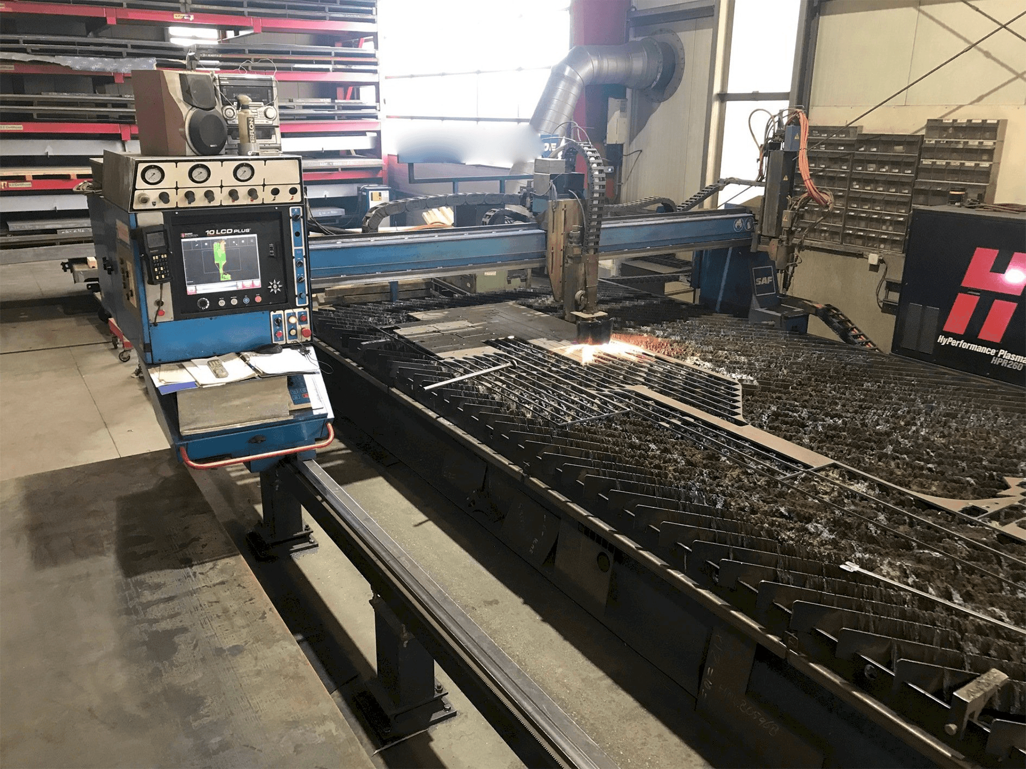 Vooraanzicht van SAF Oxytome B30E machine