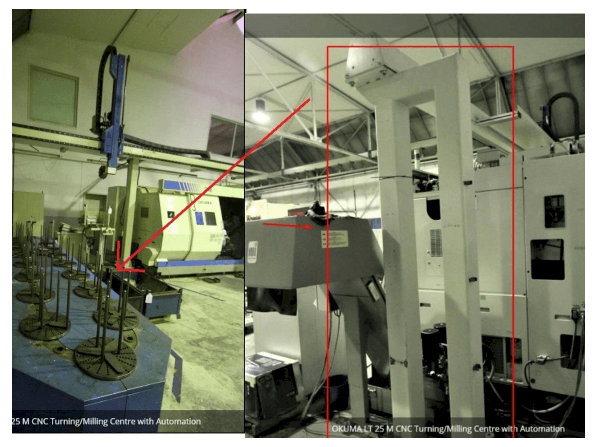 Vooraanzicht van Okuma LT 25 M machine