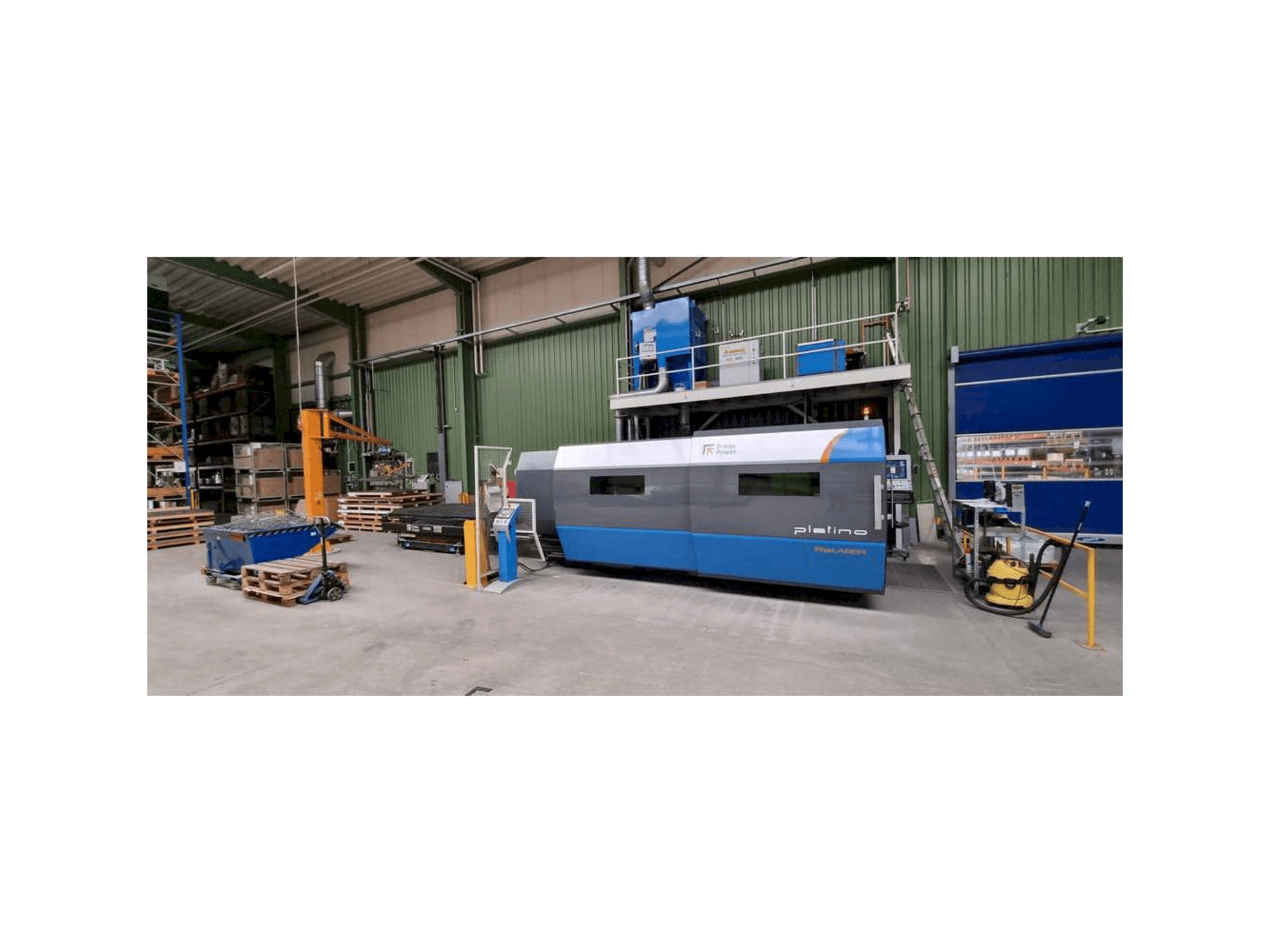 Vooraanzicht van Prima Power Platino Fiber machine