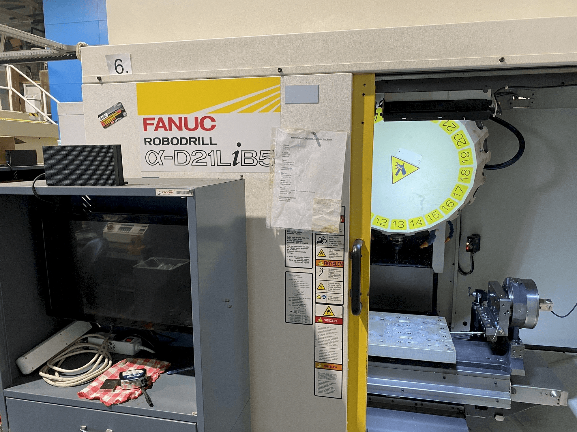 Vooraanzicht van FANUC Robodrill Alpha D21LiA5 machine