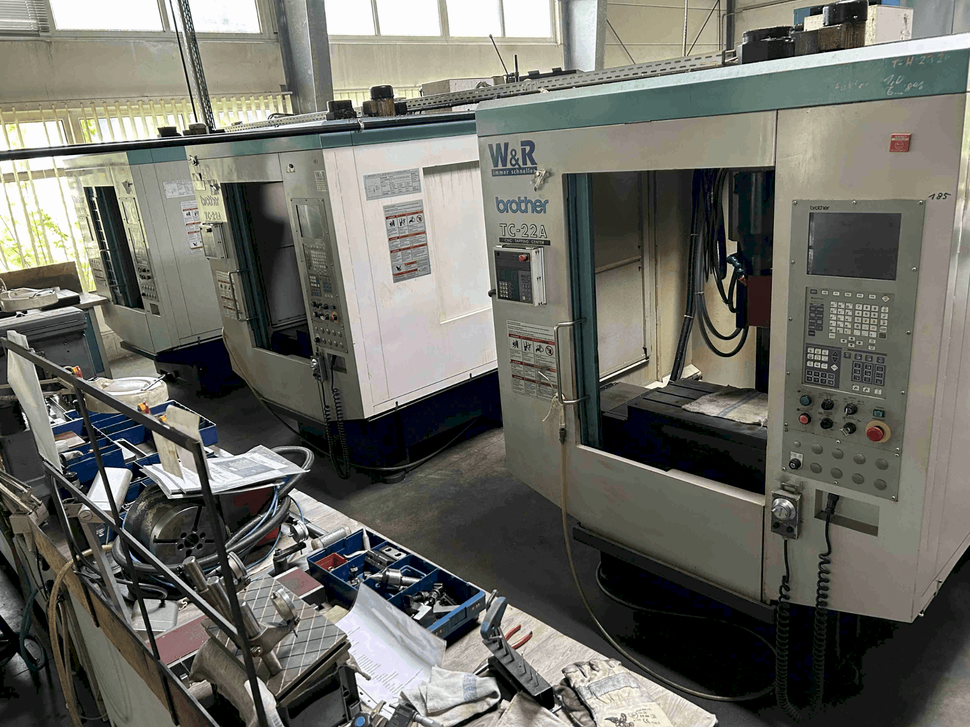 Vooraanzicht van Brother TC-22A machine