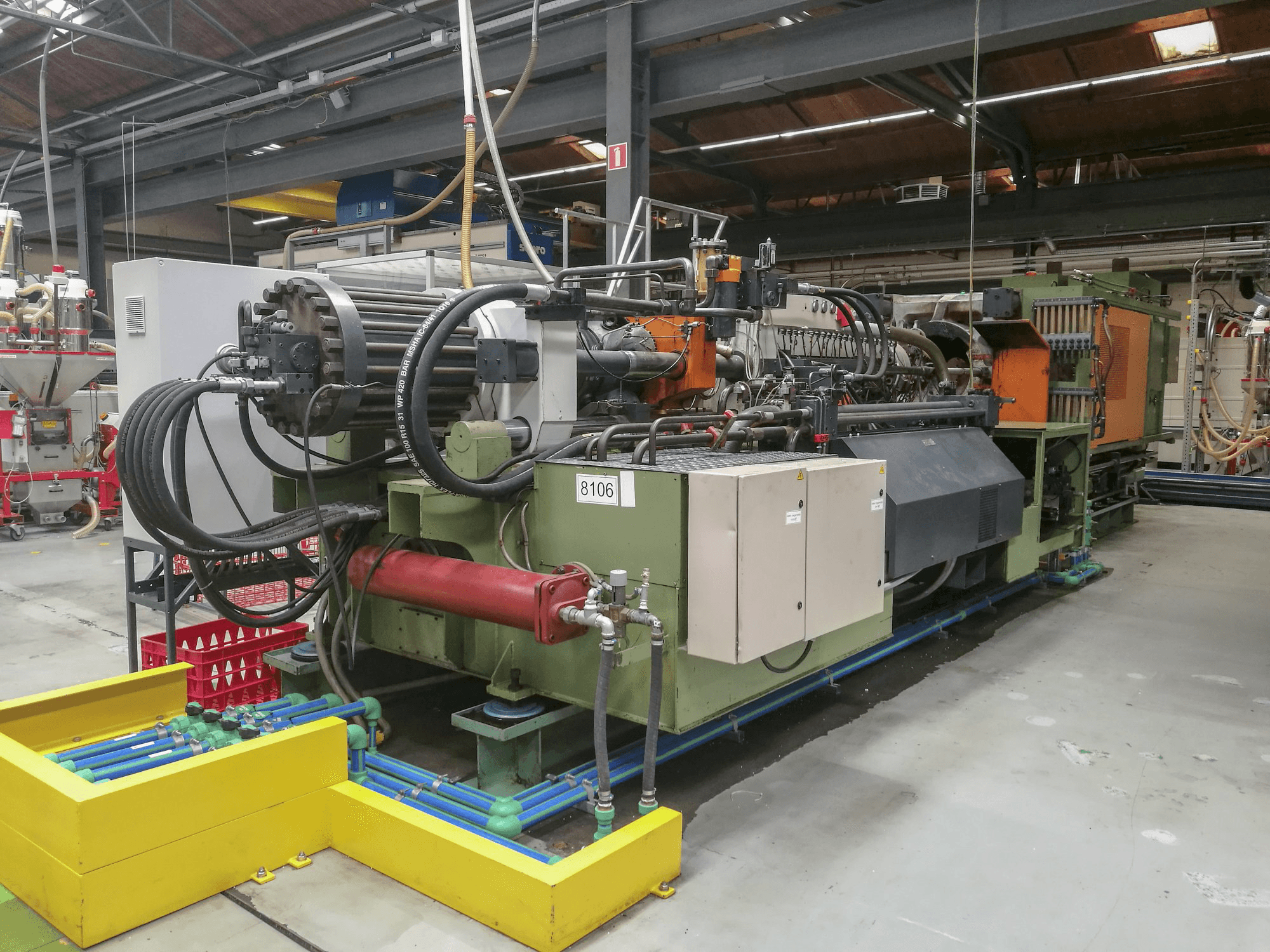 Links zicht van Windsor HIS 800 D machine