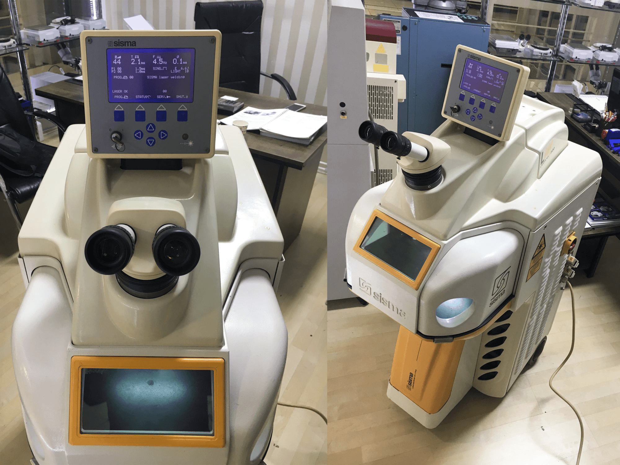 Vooraanzicht van Sisma LM 500 machine