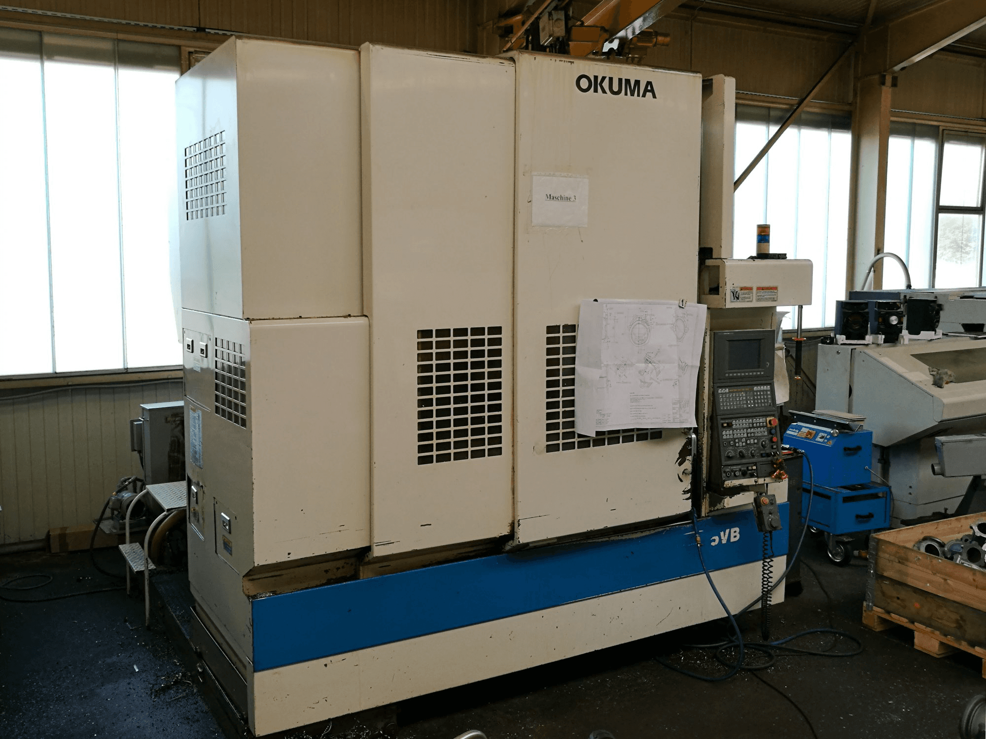 Vooraanzicht van Okuma MX55 VB machine