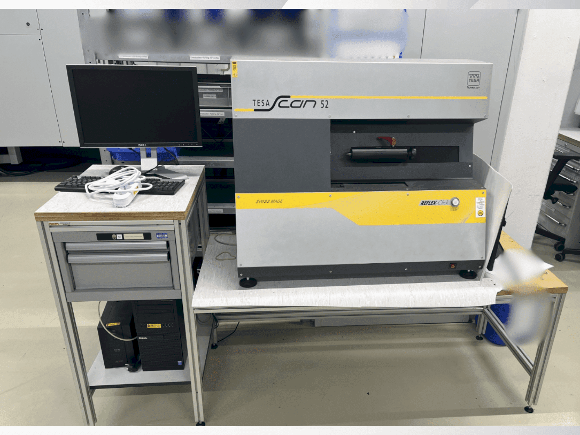 Vooraanzicht van TESA Scan 52 machine