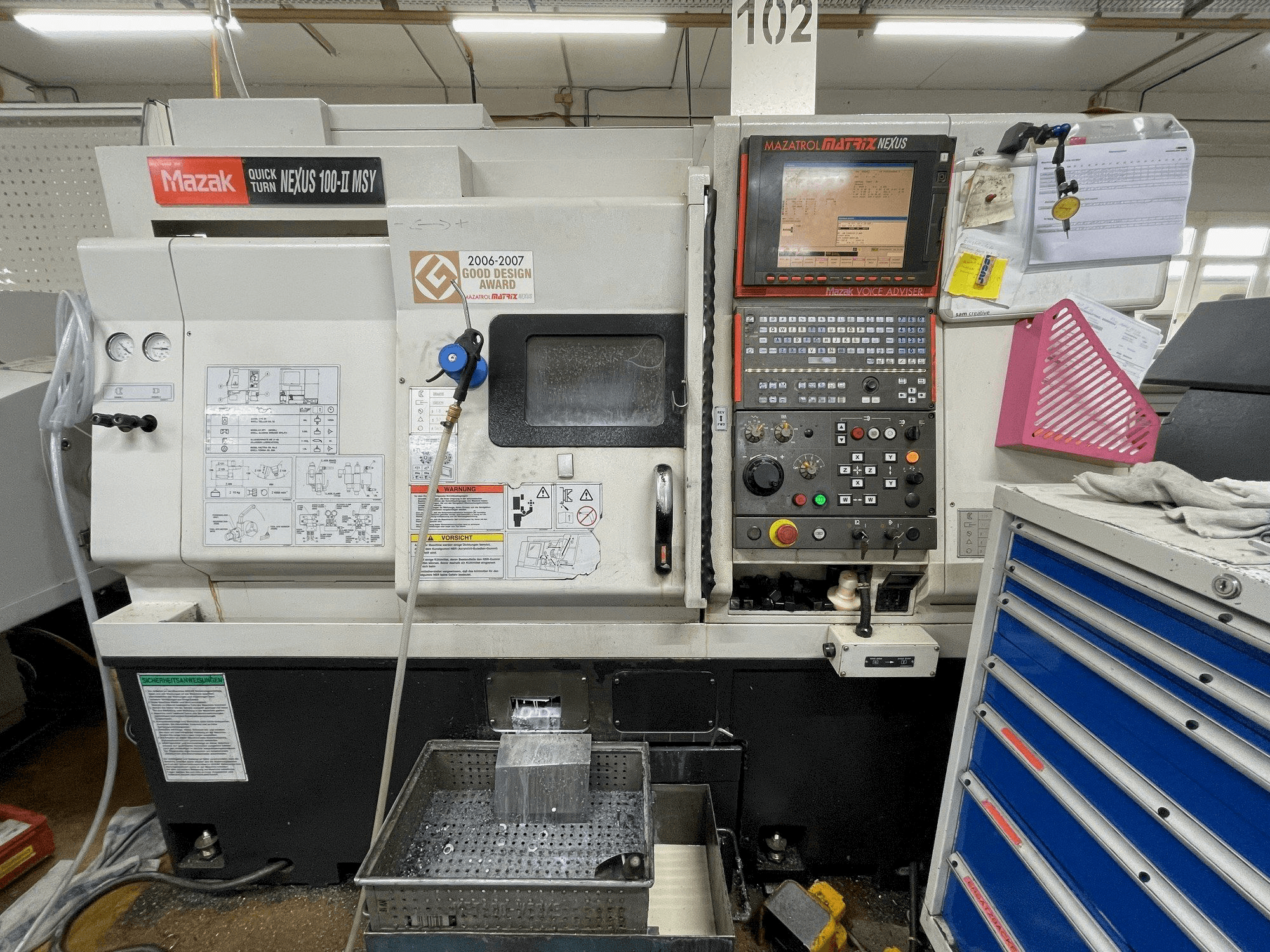 Vooraanzicht van Mazak QUICK TURN NEXUS 100-II MSY machine