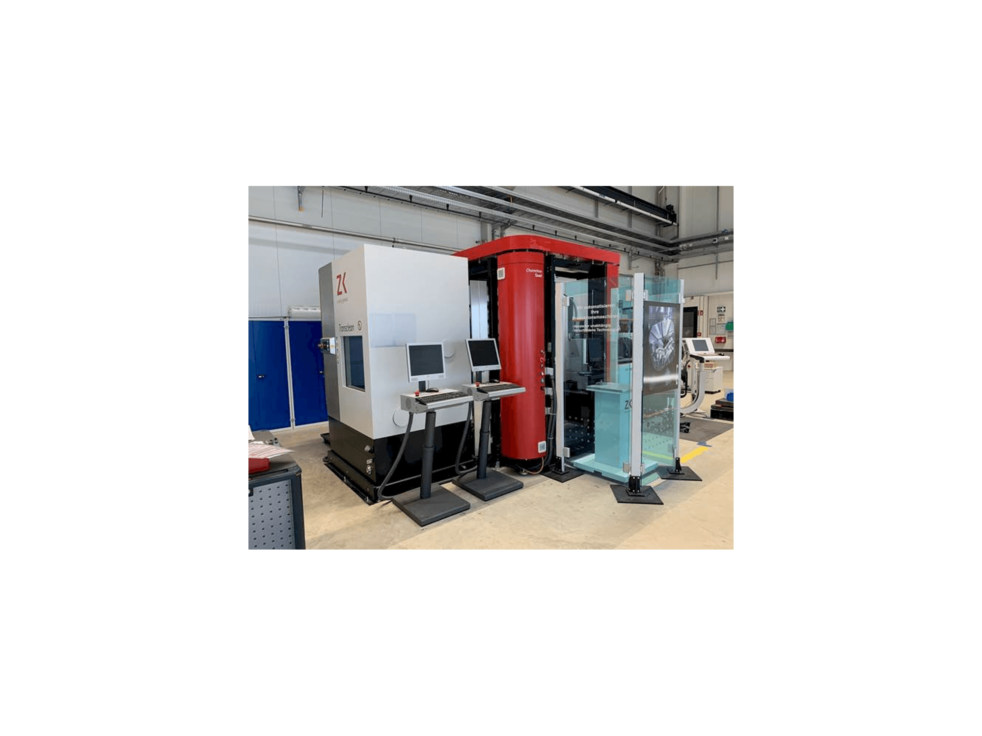 Vooraanzicht van Zimmer+Kreim Chameleon Quad + Transclean machine