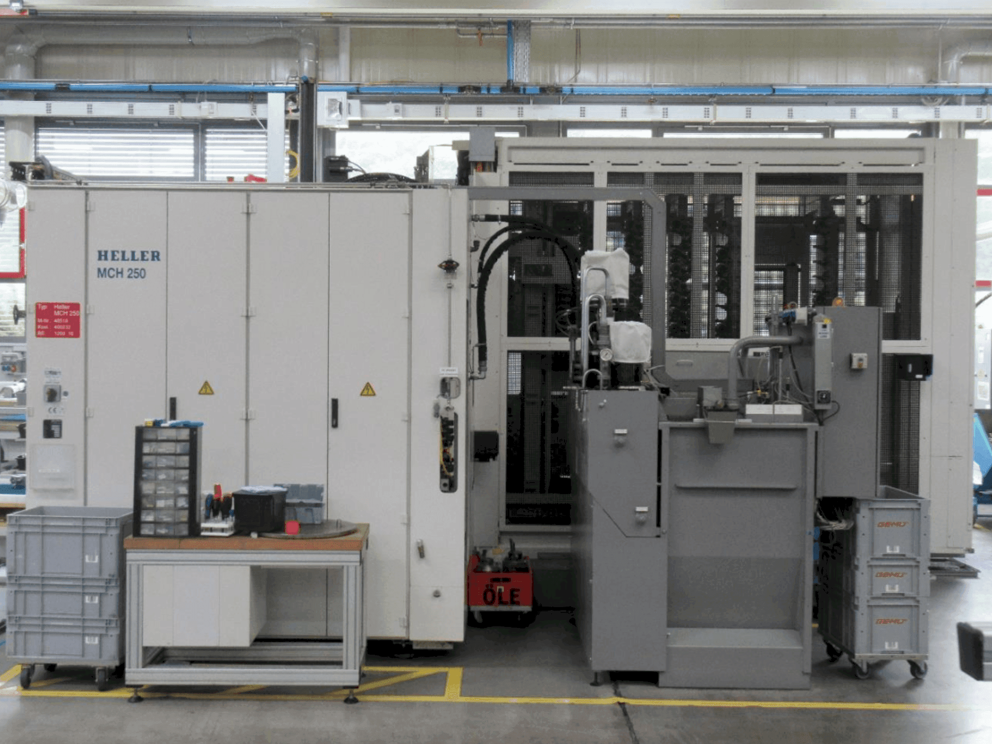 Vooraanzicht van HELLER MCH 250 machine