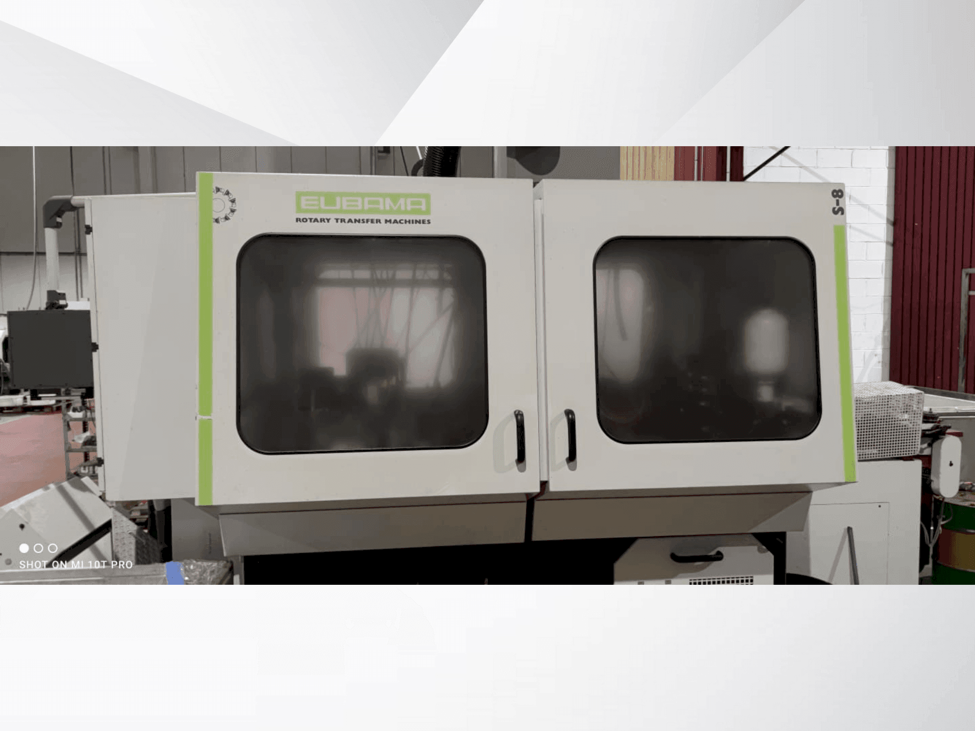 Vooraanzicht van EUBAMA S8 machine