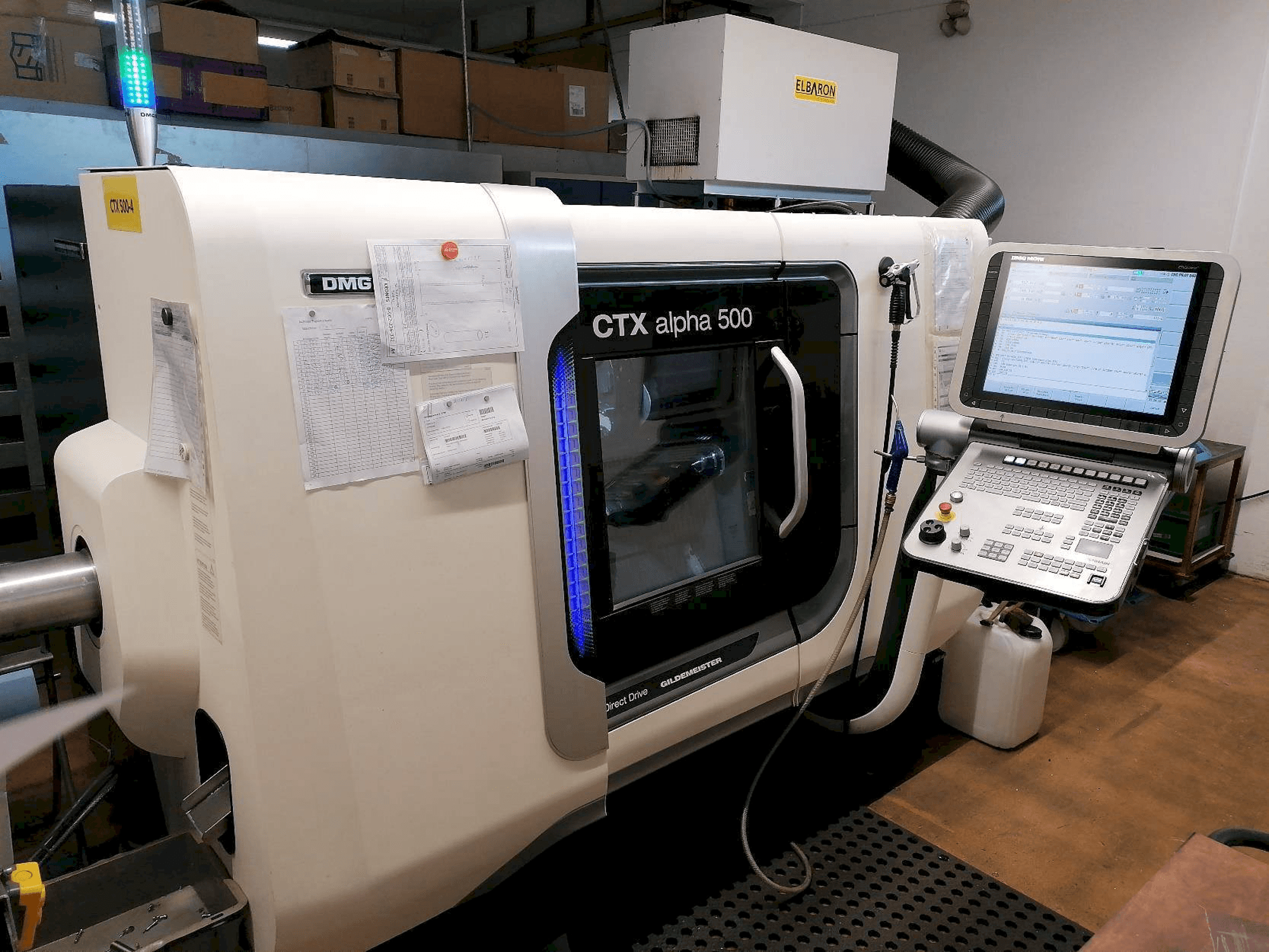 Vooraanzicht van DMG CTX Alpha 500 machine