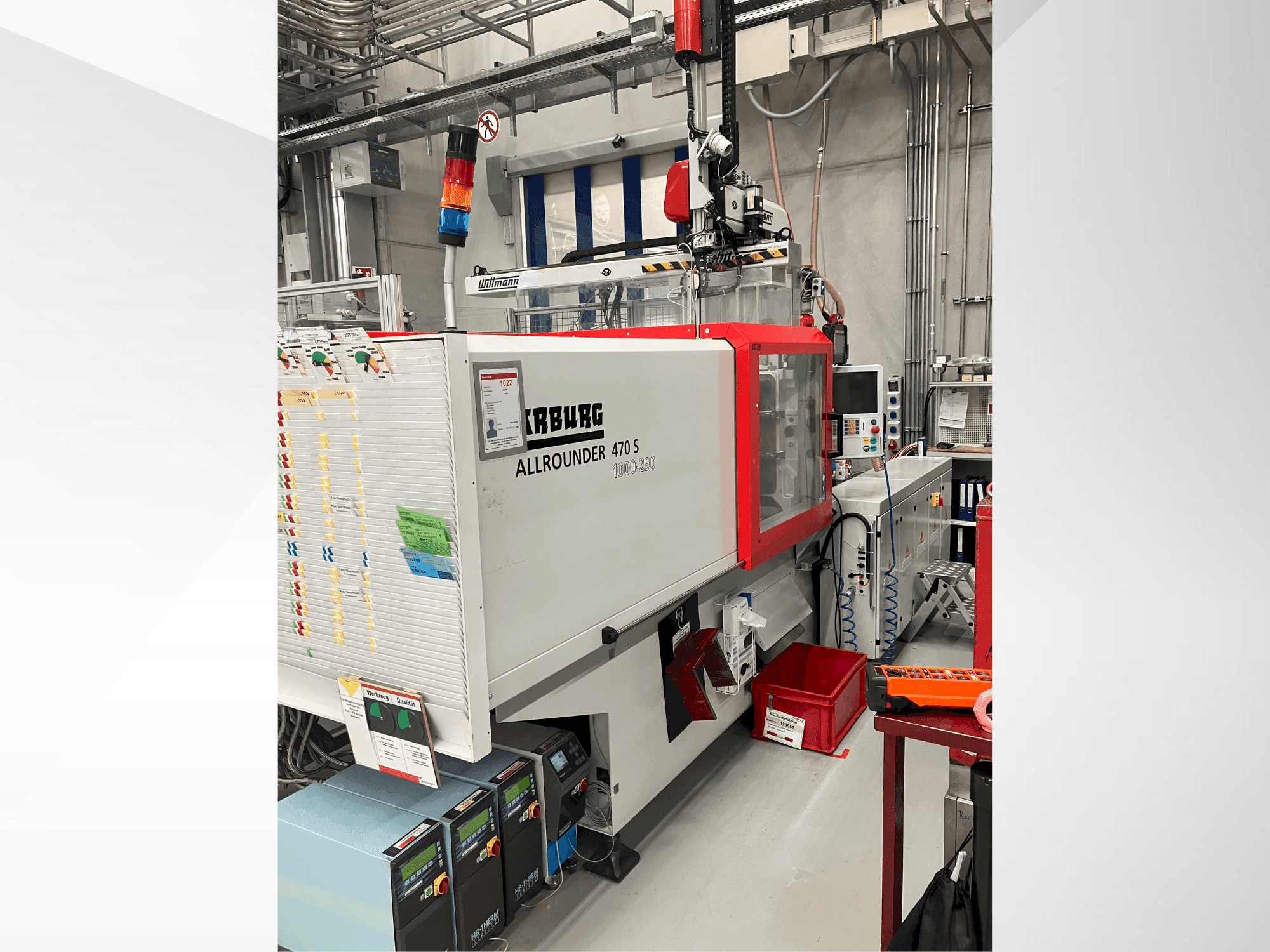 Vooraanzicht van Arburg Allrounder 470 S 1000-290 machine