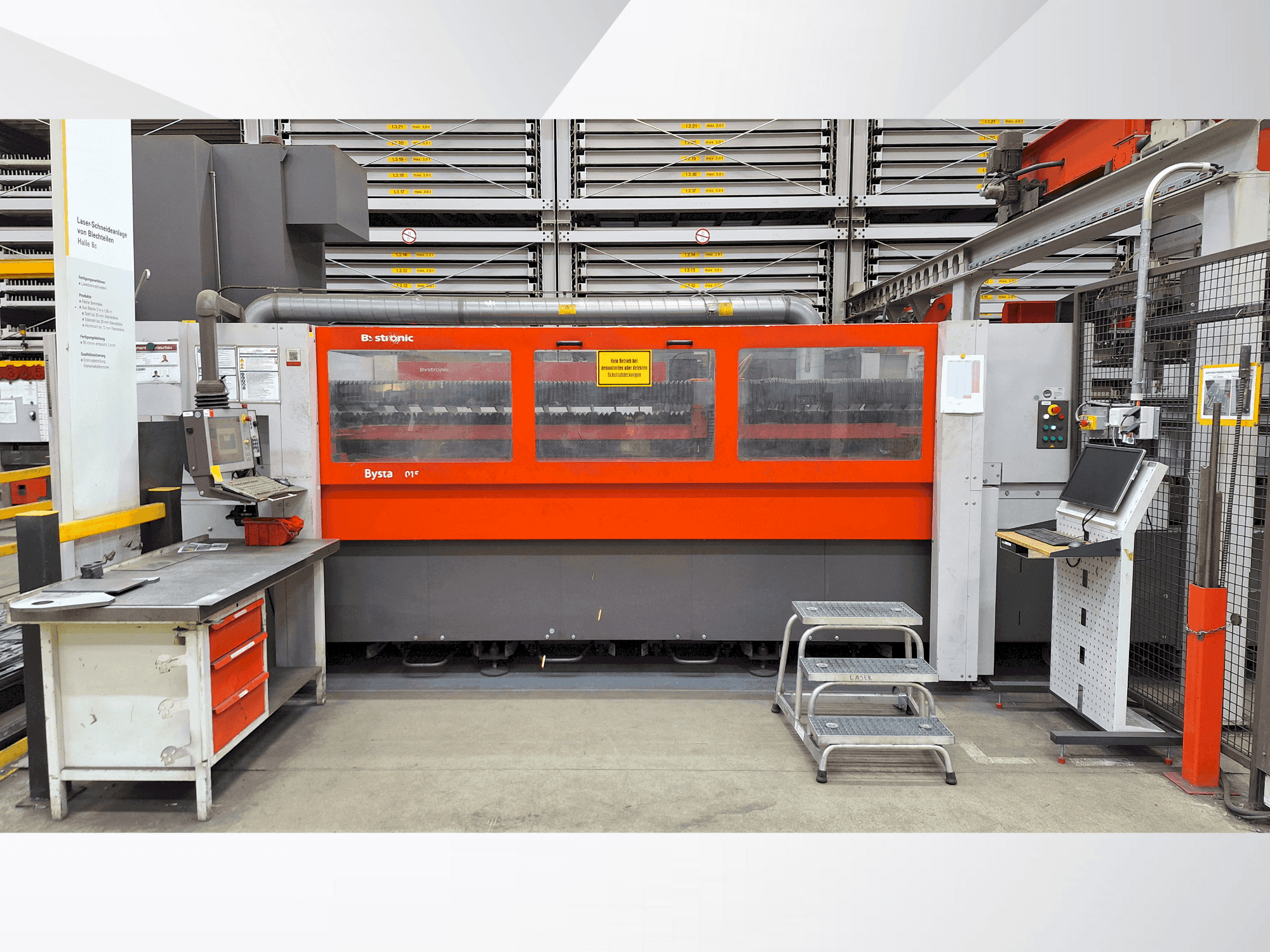 Vooraanzicht van Bystronic Bystar 3015 machine