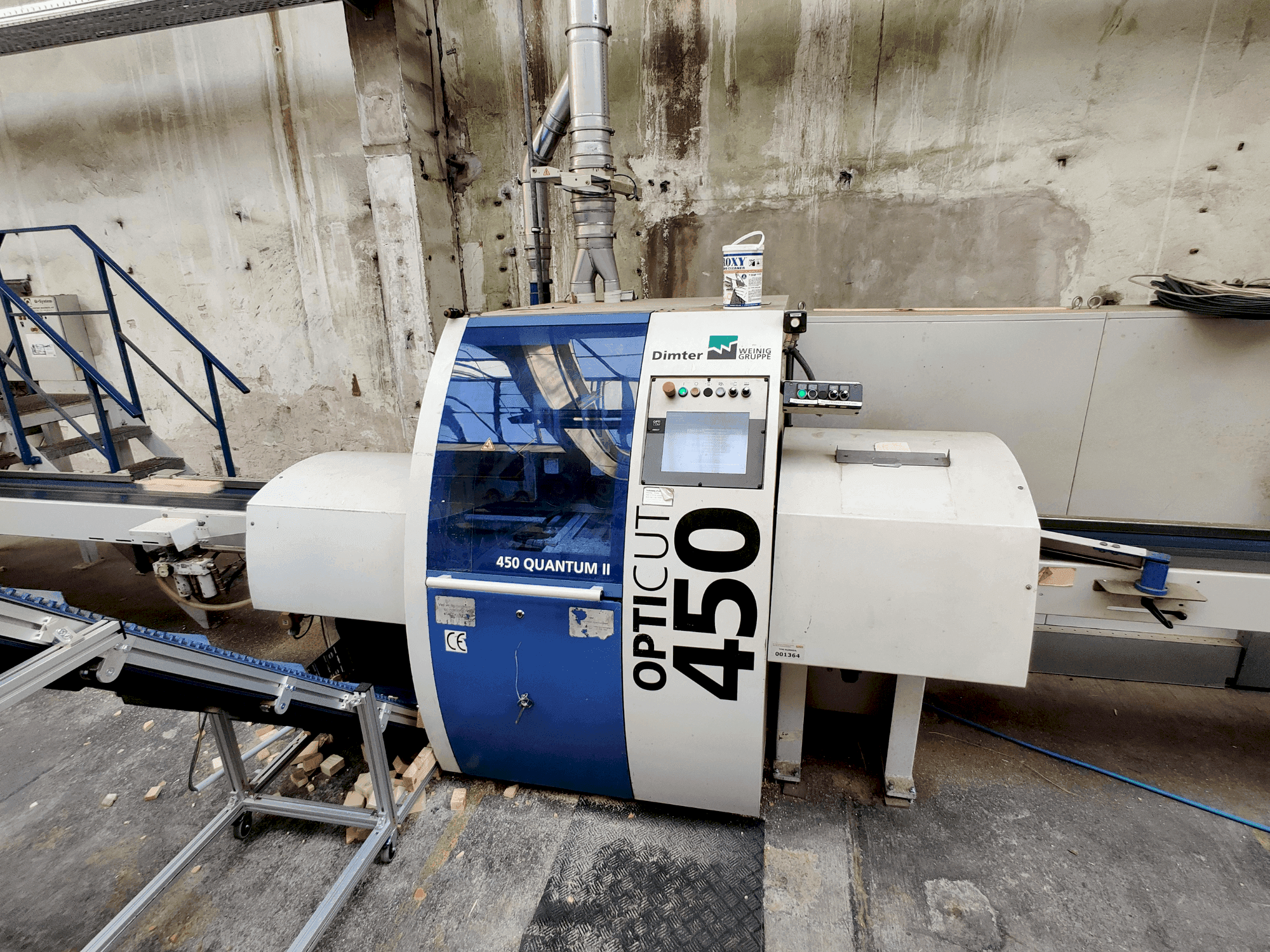 Vooraanzicht van WEINIG / DIMTER Combiscan C200 4/4 & OPTICUT 450 Q machine