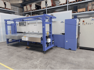 Vooraanzicht van FISCHER & RüCKLE Veneer scissors machine