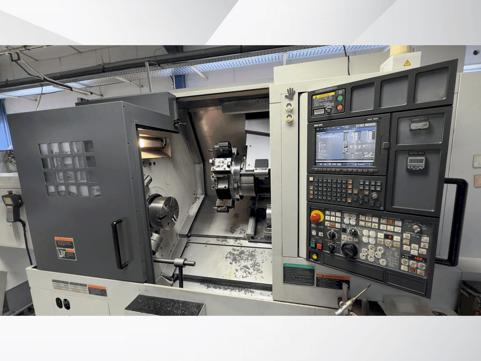 Vooraanzicht van MORI SEIKI NL 2500 SY/700 machine