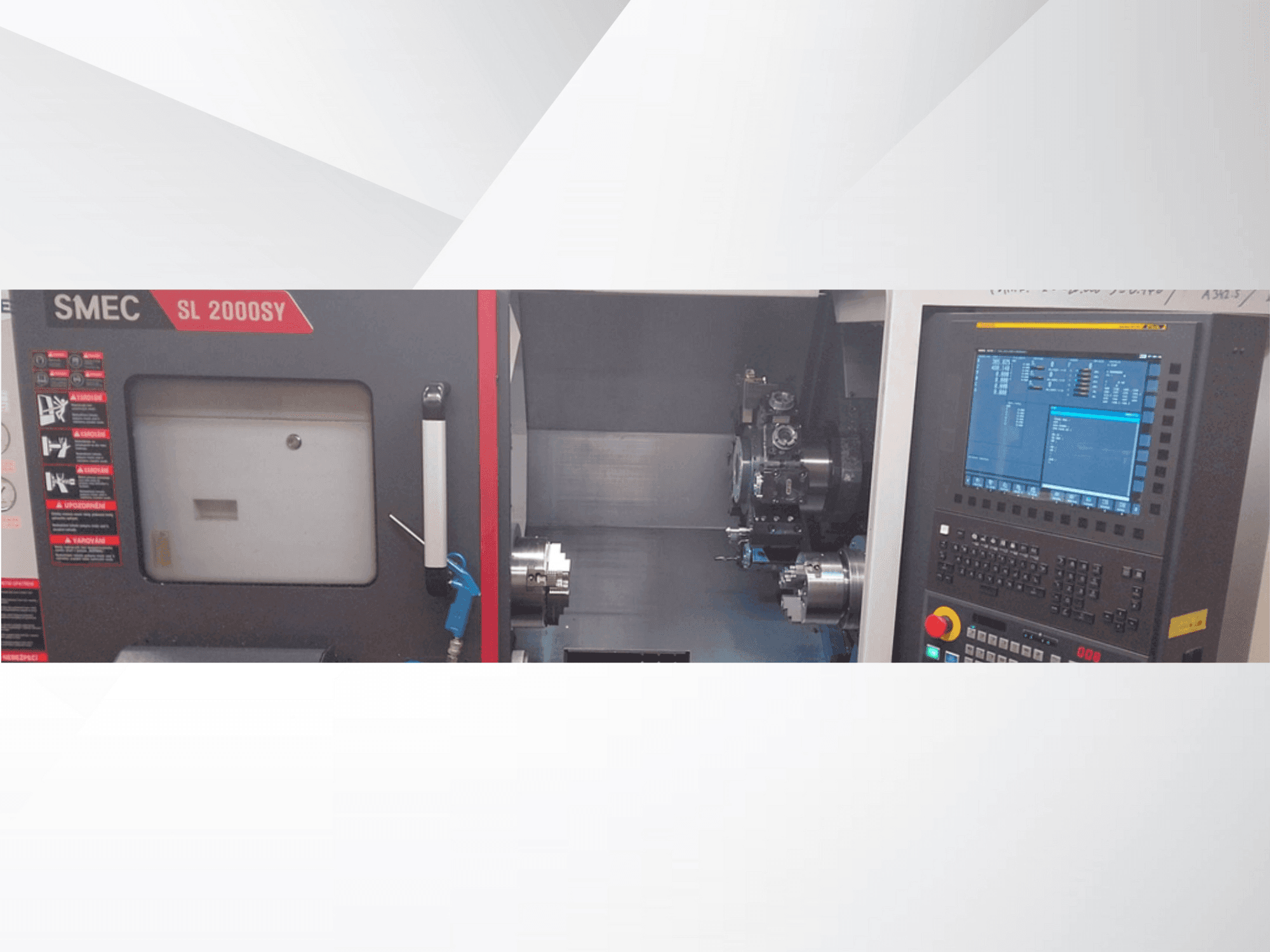 Vooraanzicht van SMEC SL 2000SY machine