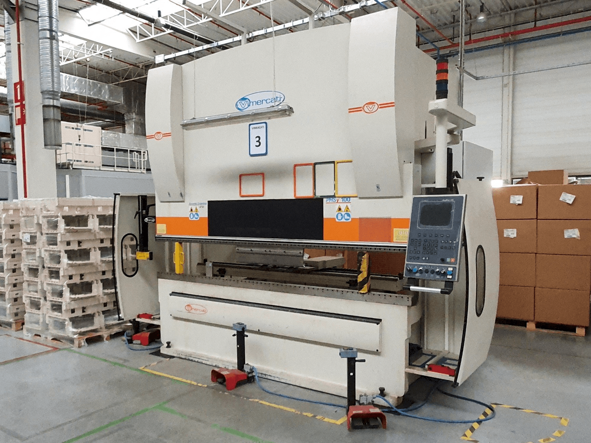 Vooraanzicht van Vimercati PHSY 100x3050 machine