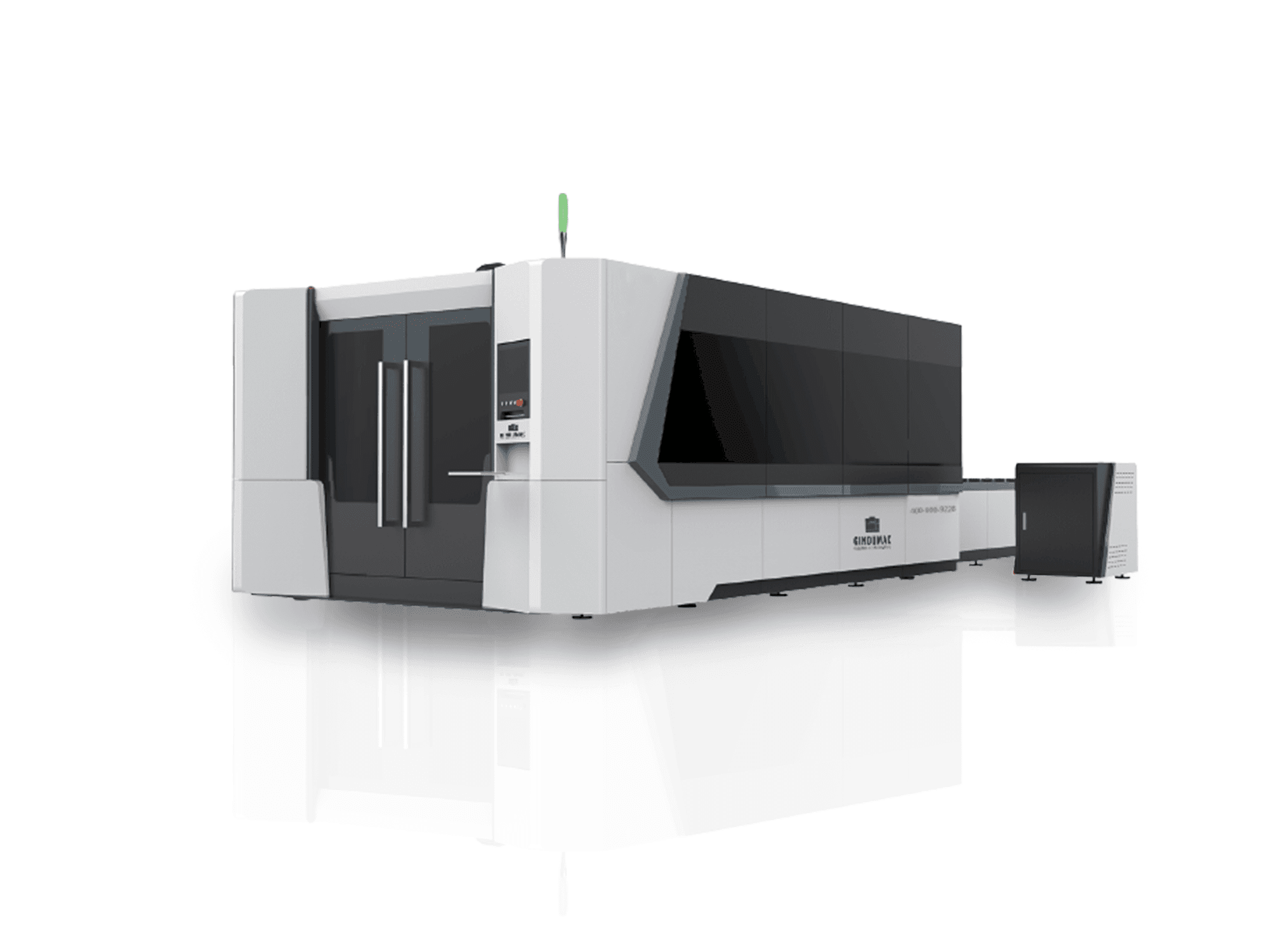 Recht aanzicht van GINDUMAC EDGE 3015-1500SF machine