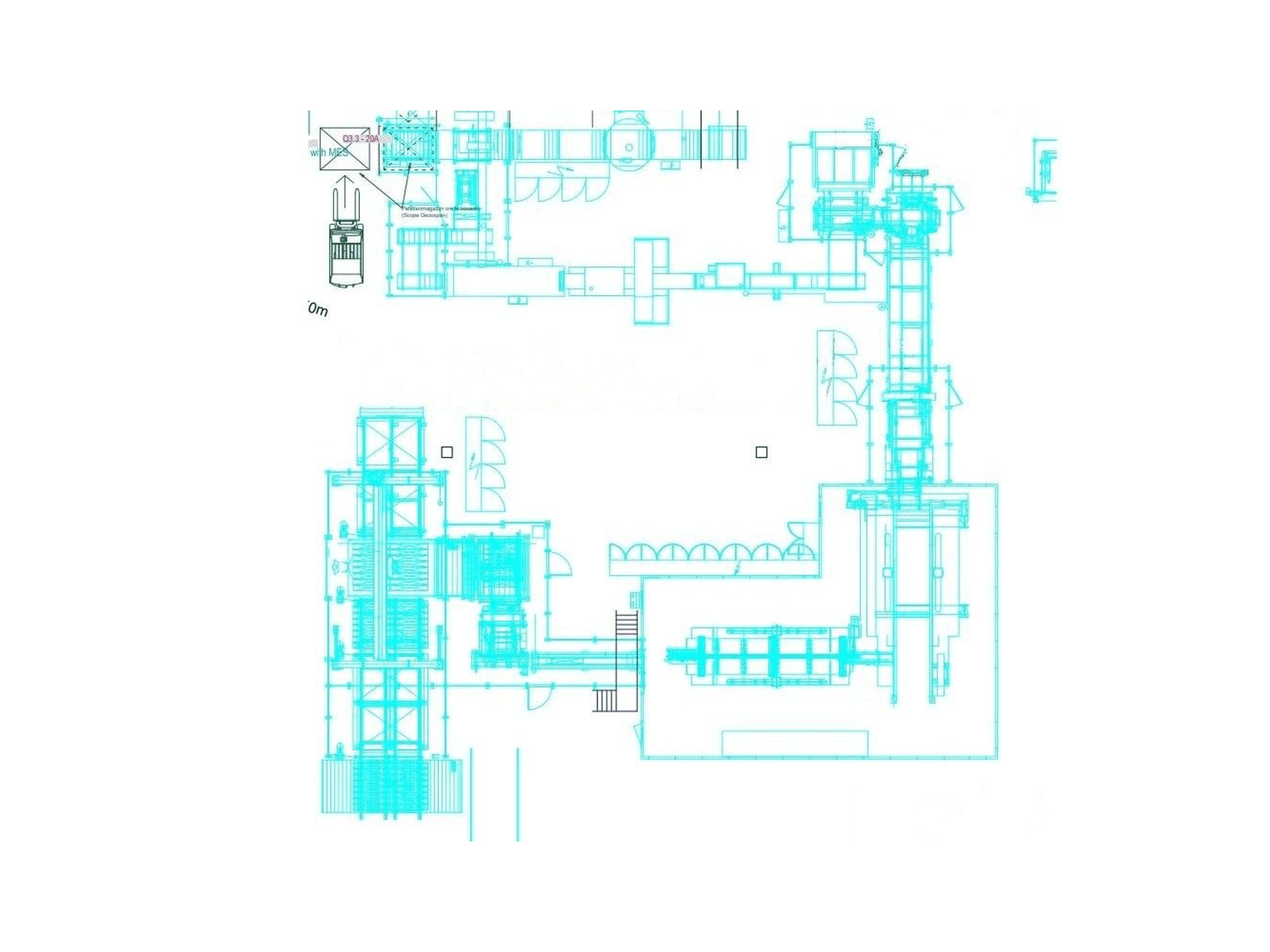 Vooraanzicht van TORWEGGE TG2 Parquet production line machine