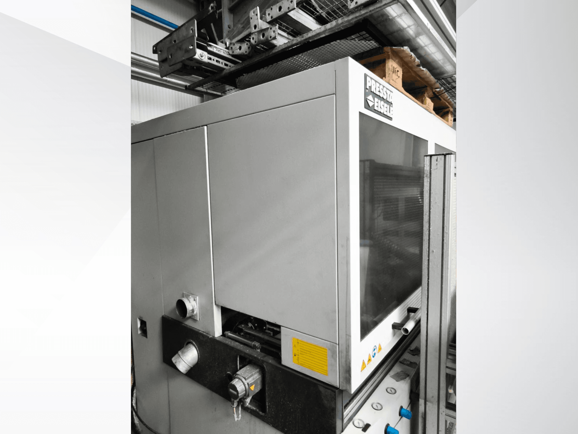 Metaalcirkelzaag PRESSTA EISELE Profilma 400 V, zijaanzicht met accent op bedieningspaneel en mechanische details.