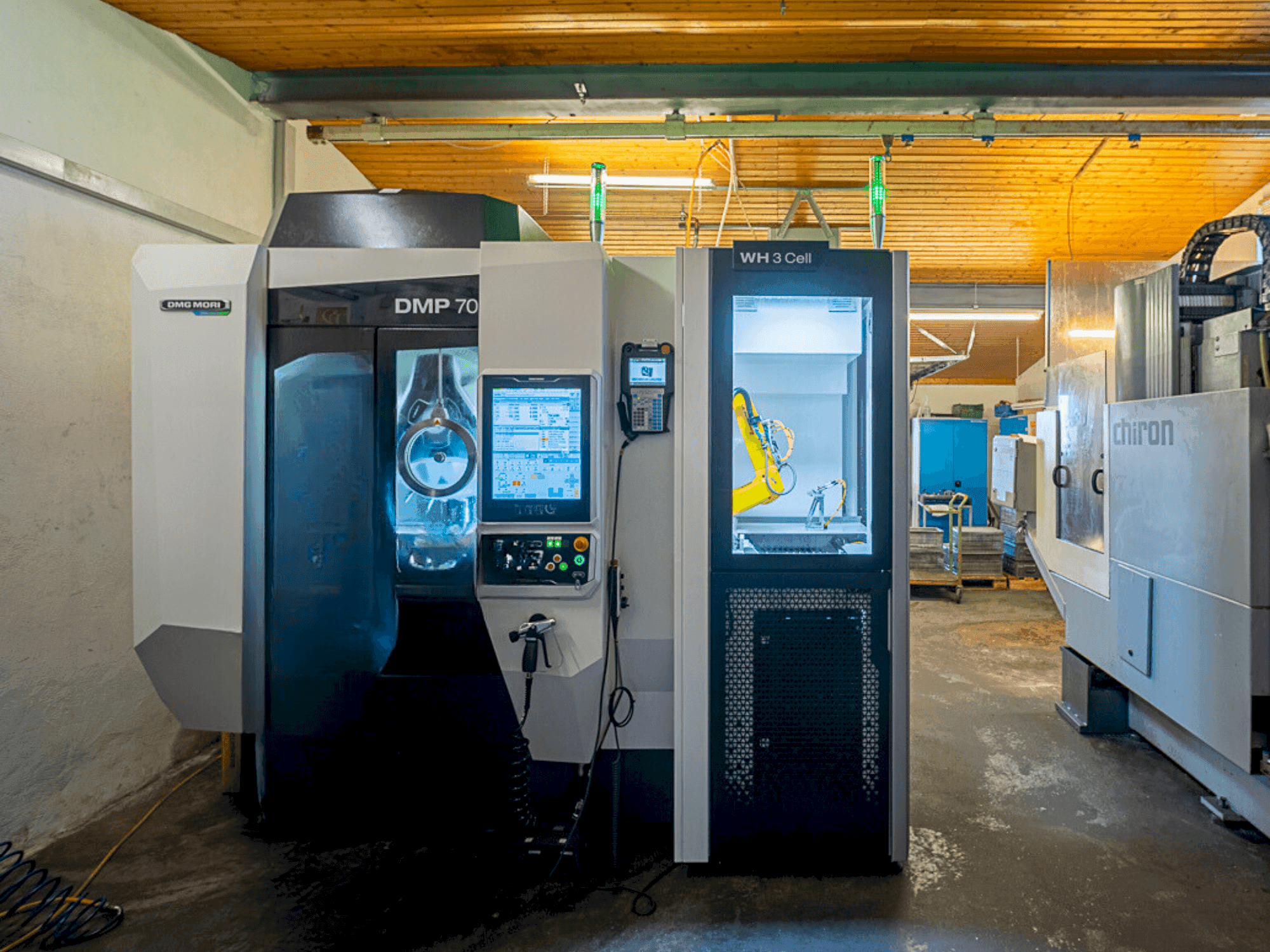 Vooraanzicht van DMG MORI DMP 70 with WH3 machine