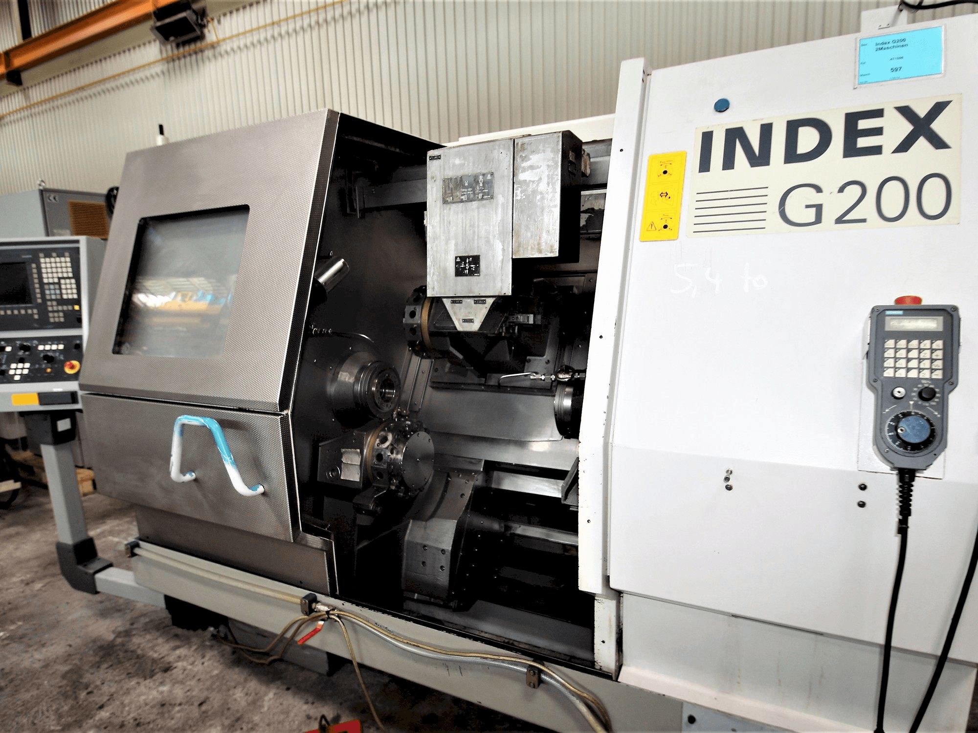 Vooraanzicht van Index G200 machine
