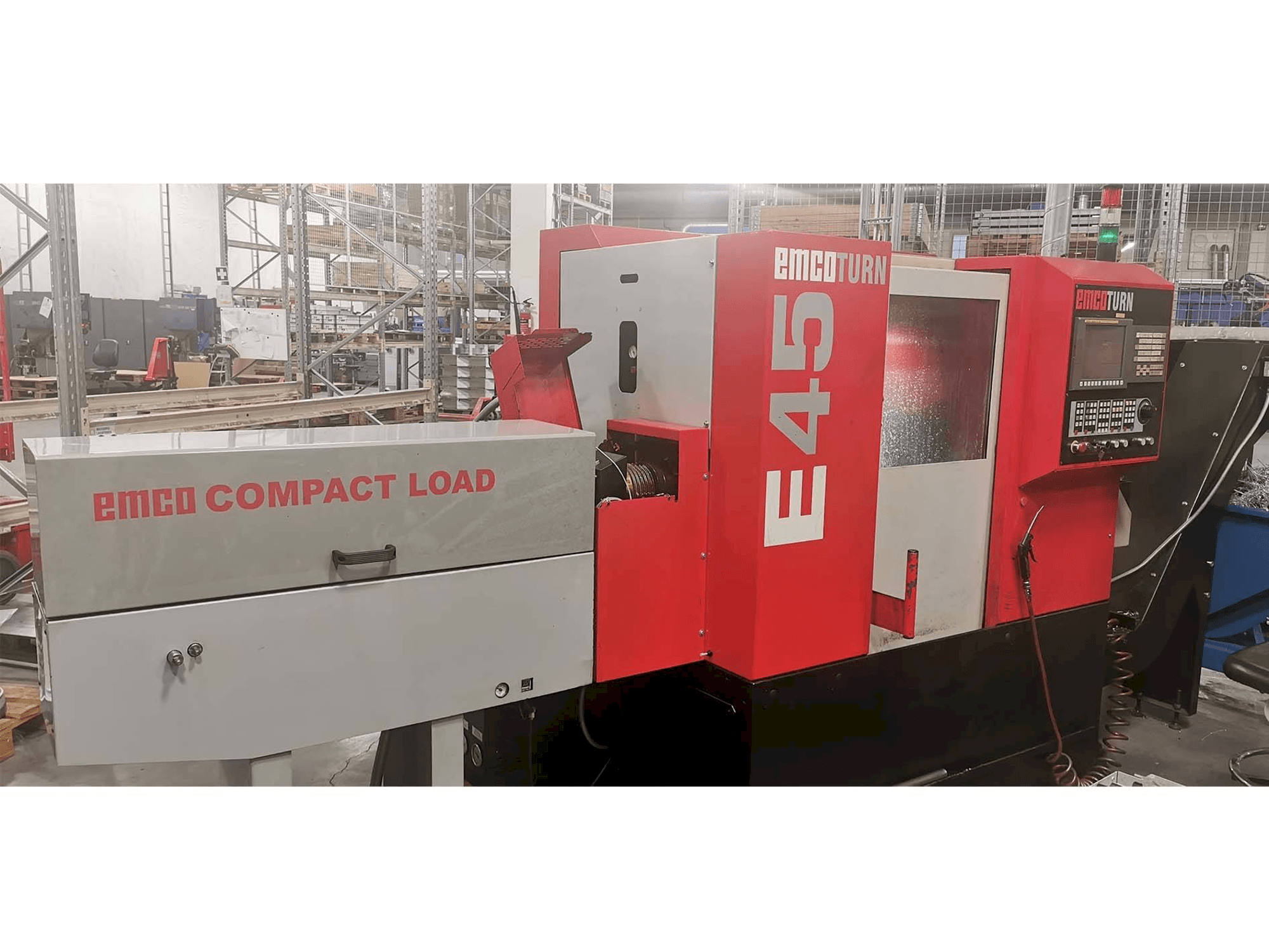 Vooraanzicht van Emcoturn E 45 machine