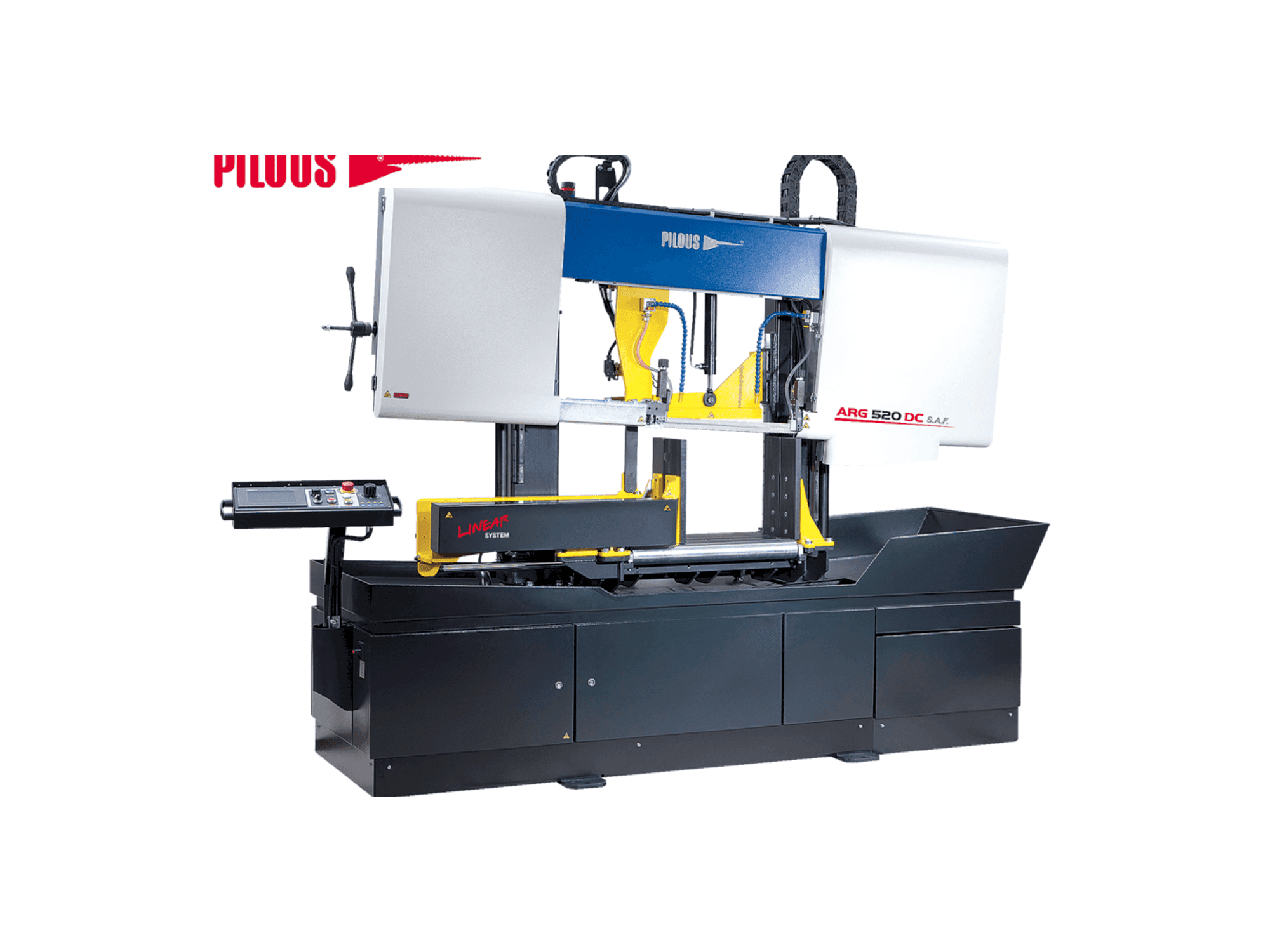 Vooraanzicht van Pilous ARG 520 DC machine