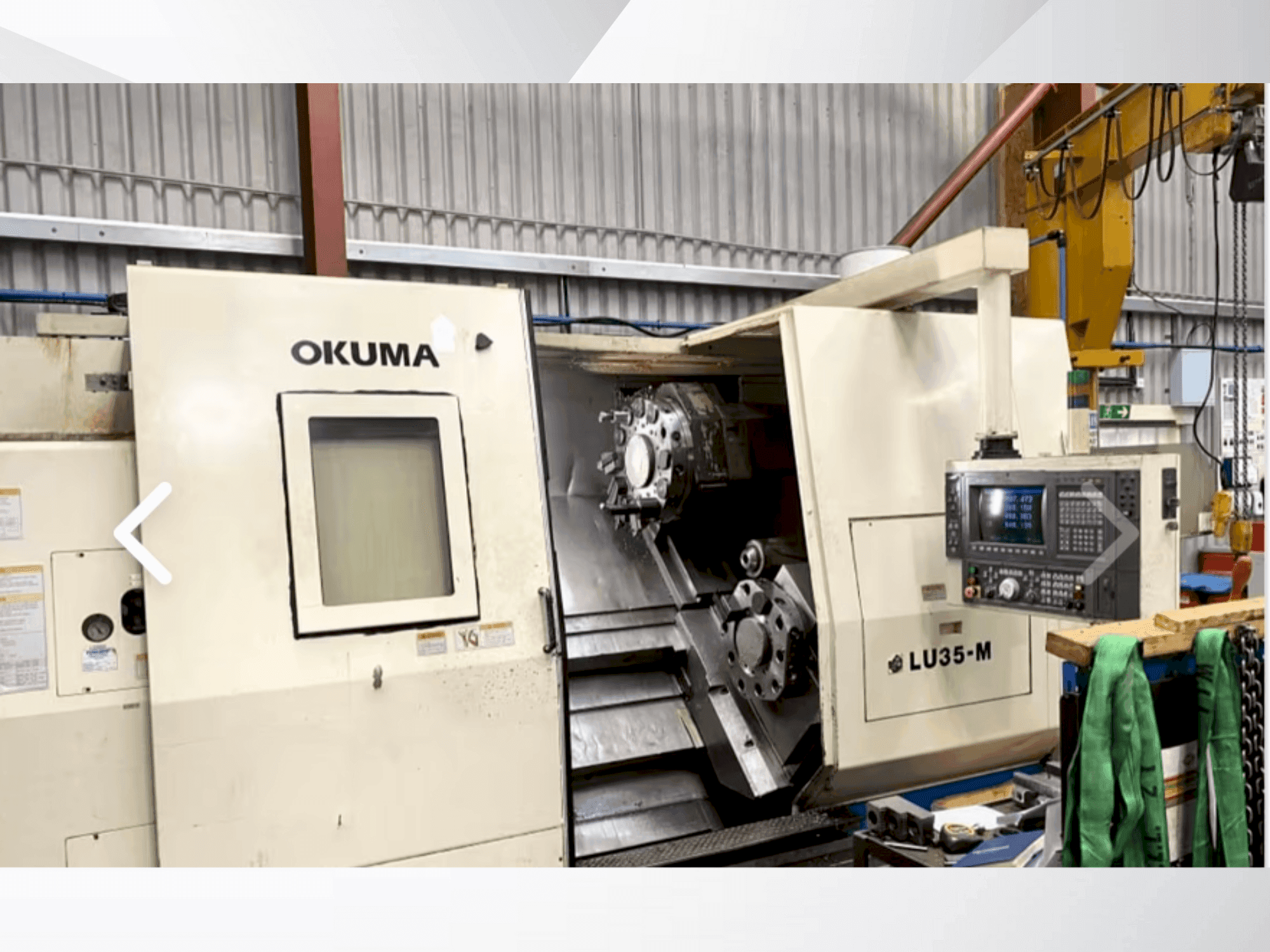 Vooraanzicht van Okuma LU 35M machine