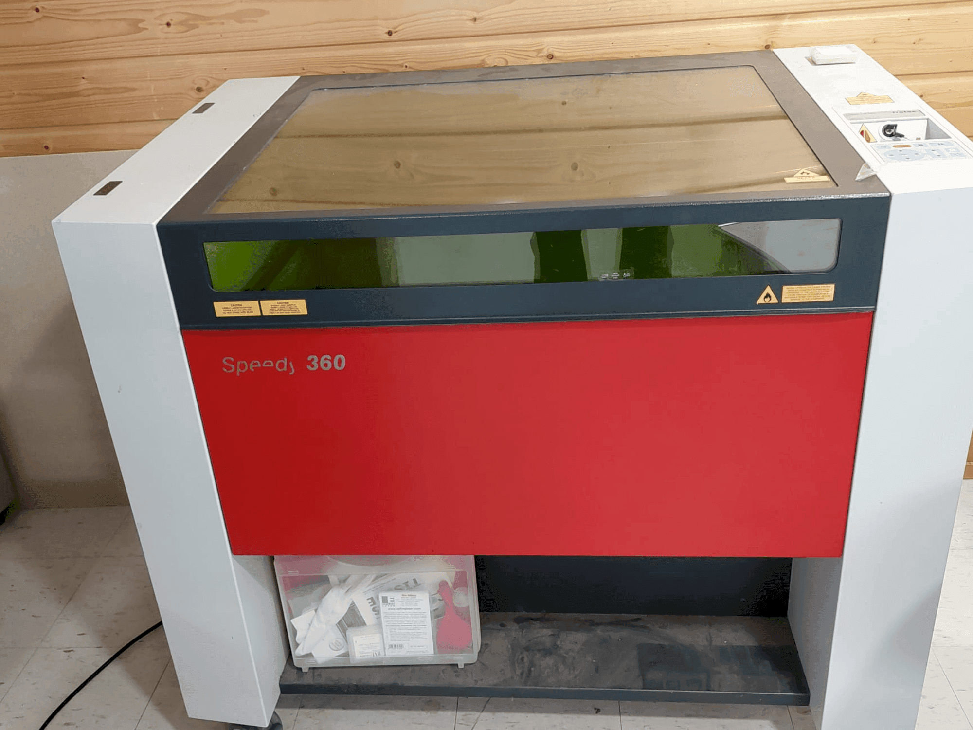 Vooraanzicht van Trotec Speedy 360 flexx (2017) machine