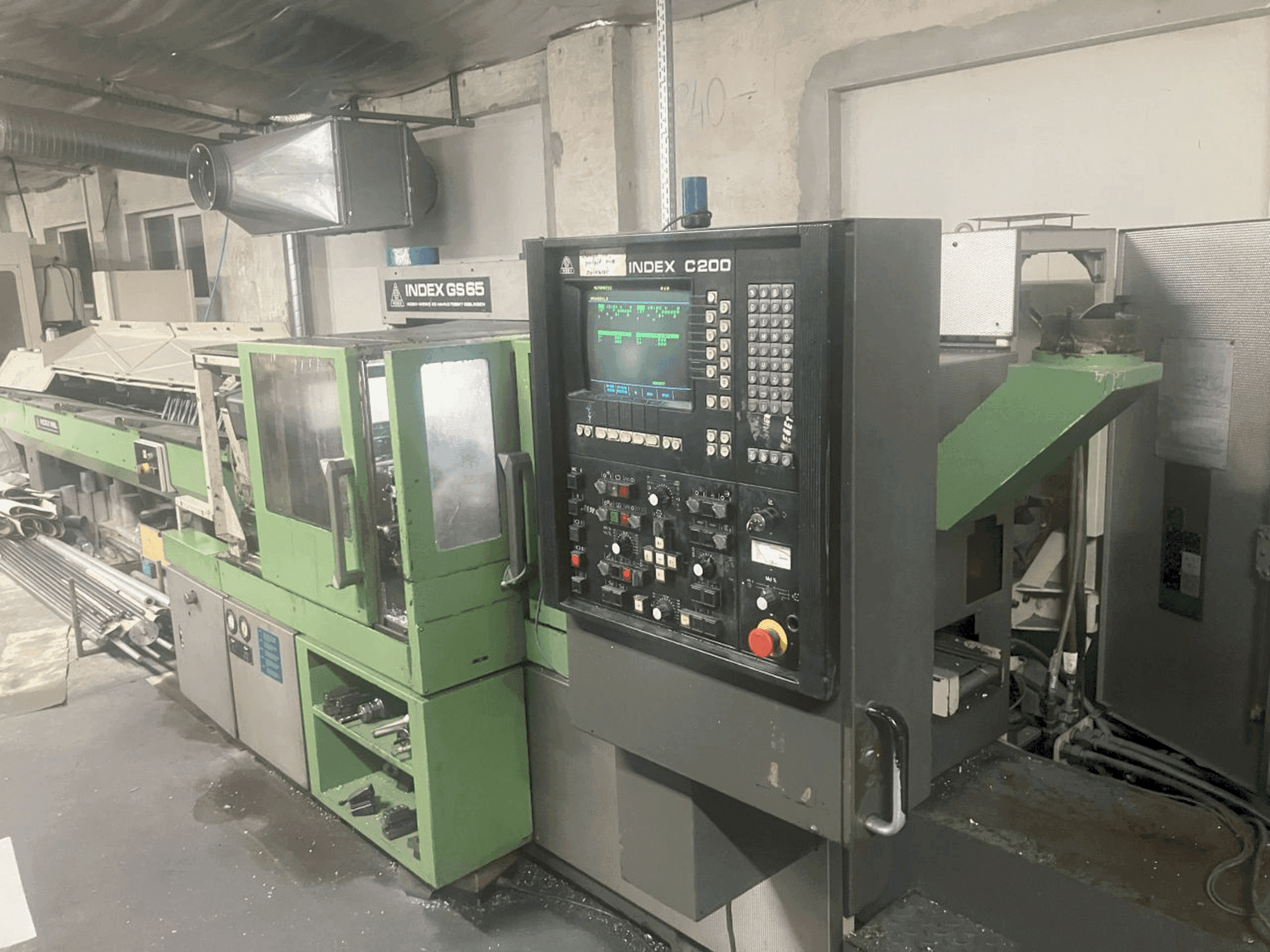 Vooraanzicht van Index GS65 machine