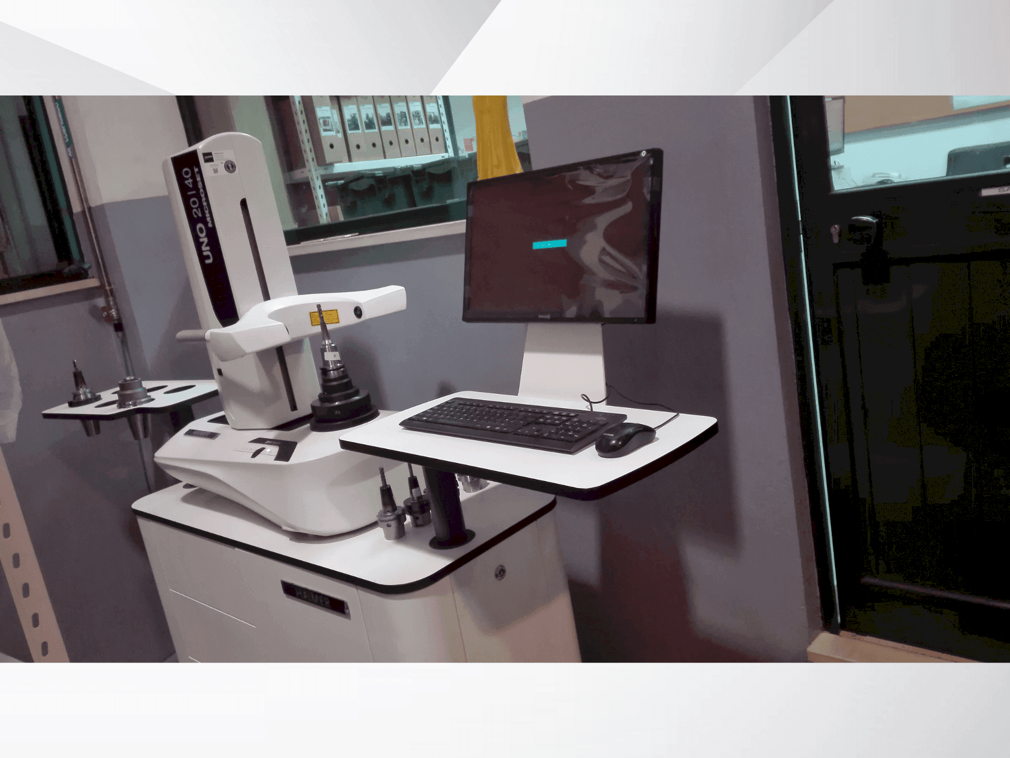 Vooraanzicht van HAIMER UNO 20/40 microset machine