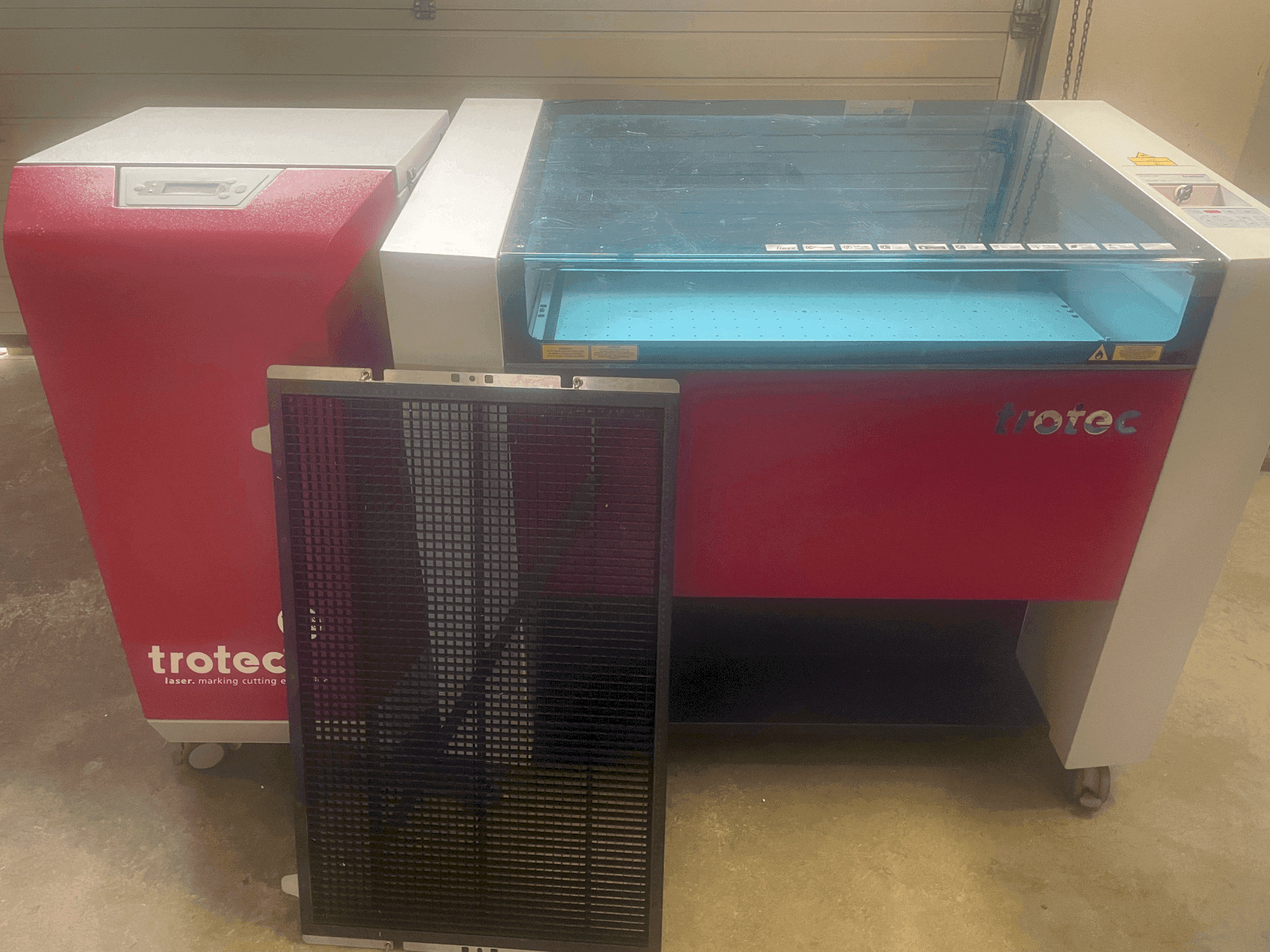 Vooraanzicht van Trotec Laser Speedy 360 machine