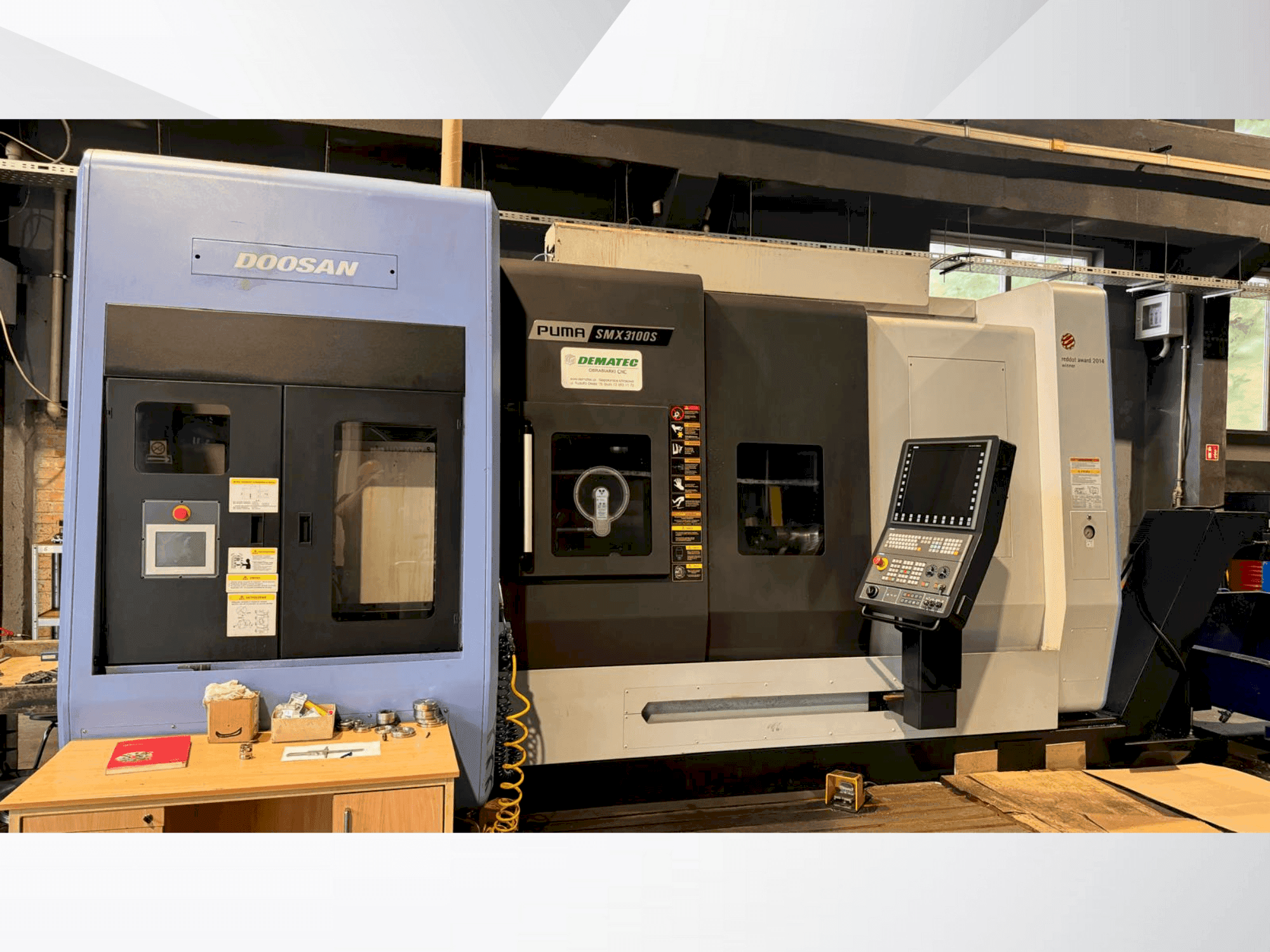 Vooraanzicht van DOOSAN PUMA SMX 3100 S machine